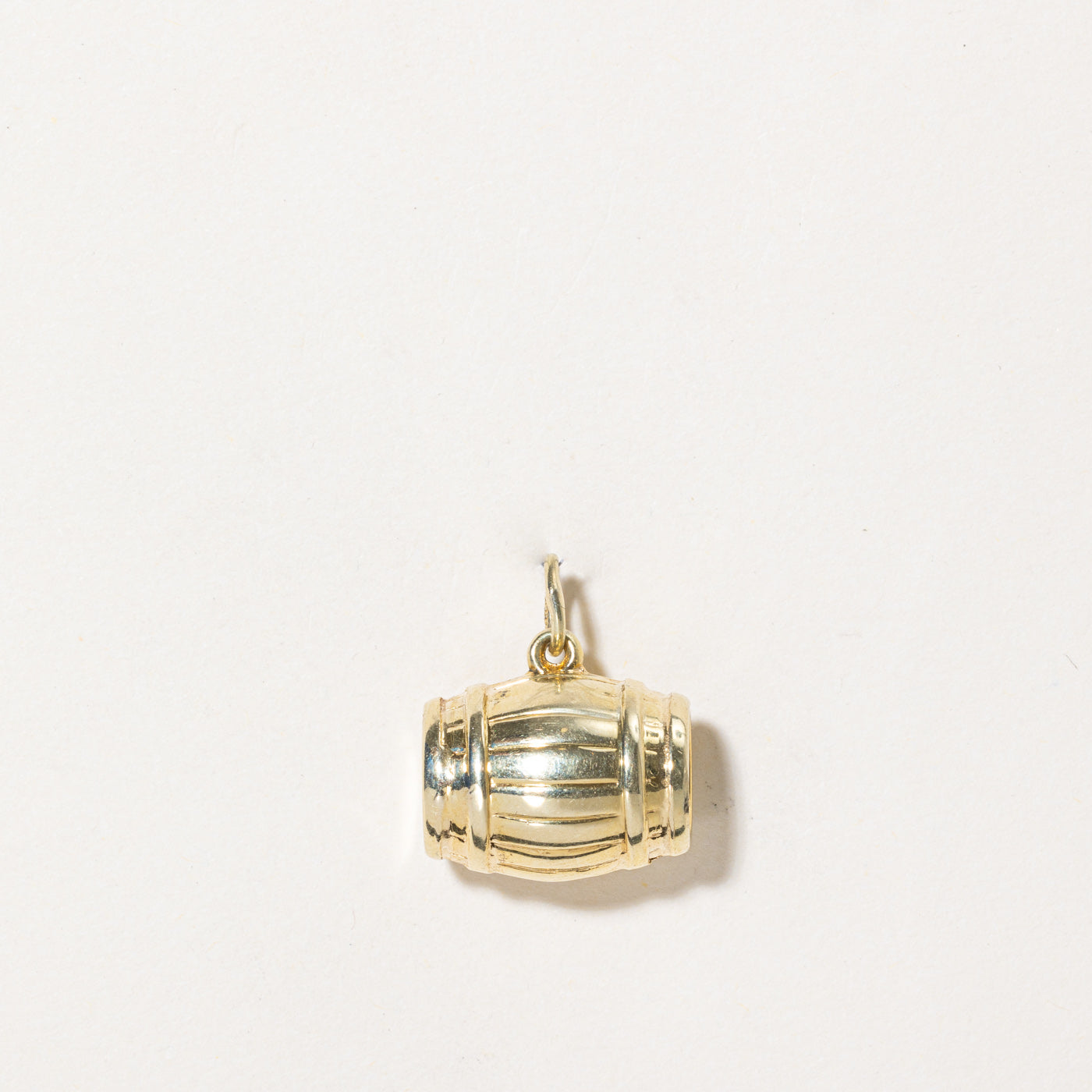 14K Yellow Gold Barrel Charm Pendant - Elegant Dainty Jewelry for Necklace & Bracelet - Perfect Gift for Women, Girls, Mom - Birthday, Anniversary, Valentine's Day