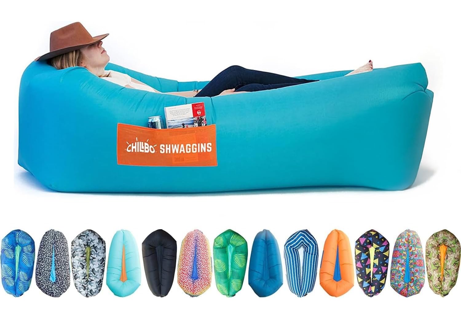 Chillbo Inflatable Couch - Portable Blow Up Sofa for Camping, Beach & Outdoor Adventures | Quick Setup Inflatable Chair for Hiking, Picnics & Music Festivals | Lightweight & Compact Travel Lounger