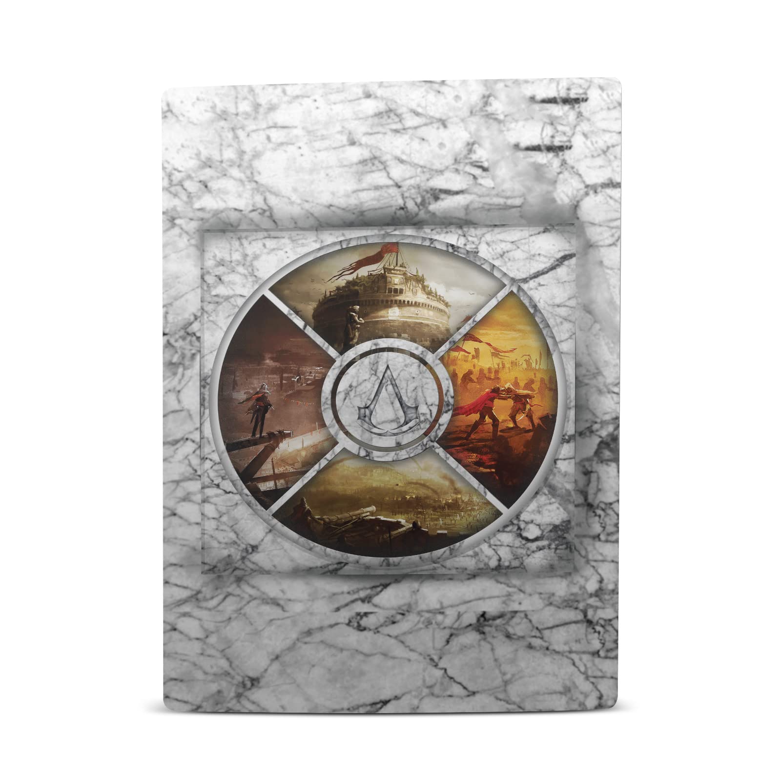 Officially Licensed Assassin's Creed Brotherhood Matte Vinyl Skin Decal for Sony PS5 Digital Edition - Gaming Console Cover with Logo Graphics - Perfect for Gamers & Collectors