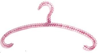 Elegant Pink Beaded Hangers for Closet Organization - Perfect for Dresses, Blouses & Delicate Garments - Space-Saving Jewelry-Inspired Closet Accessory