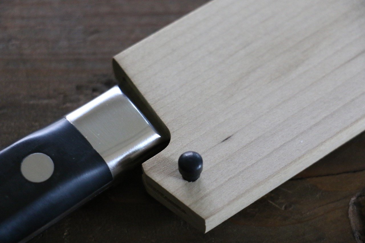 Premium Magnolia Saya Sheath for 270mm Sujihiki Knife - Handcrafted Plywood Pin by Anryu - Perfect for Japanese Kitchen Knives & Professional Chefs