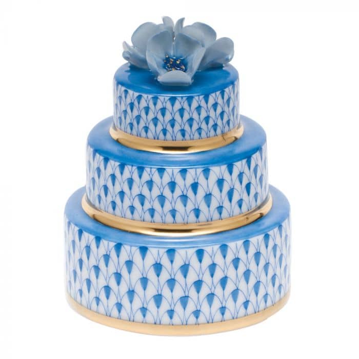 Elegant Blue Wedding Cake - Perfect for Bridal Showers, Anniversary Celebrations & Special Events | Stylish & Delicious Dessert