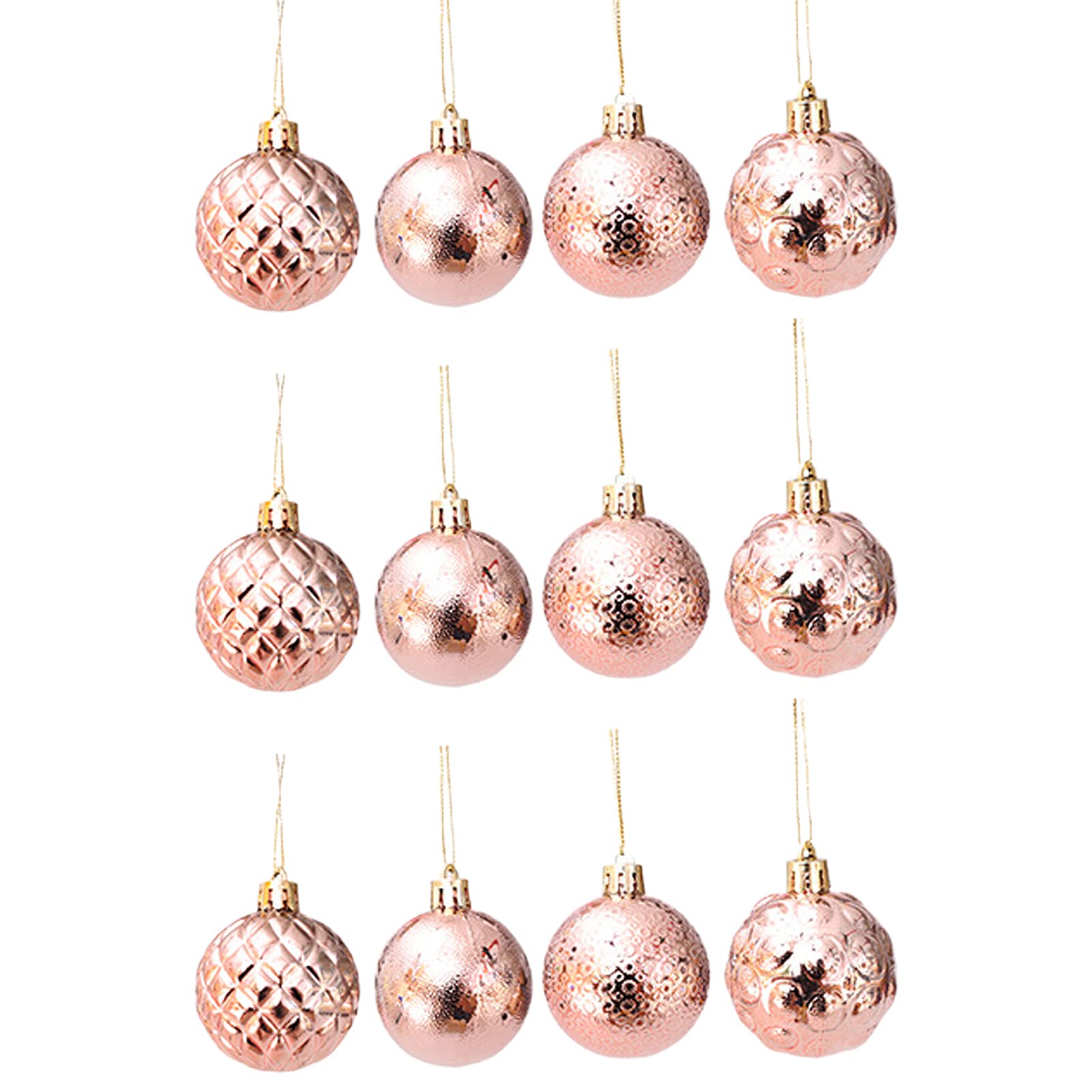 12Pcs Shatterproof Christmas Ball Ornaments - Blue Plastic Xmas Tree Decorations for Holiday, Wedding & Party | Eye-Catching DIY Home Decor | Perfect for Christmas Trees, Gift Wrapping & Festive Displays