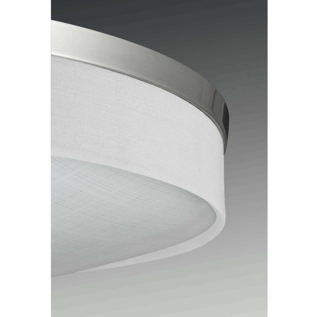Progress Lighting P3612-0930K9 Weaver LED Flush Mount Ceiling Light Fixture, Nickel Finish - Modern Lighting for Bedroom, Hallway & Closet