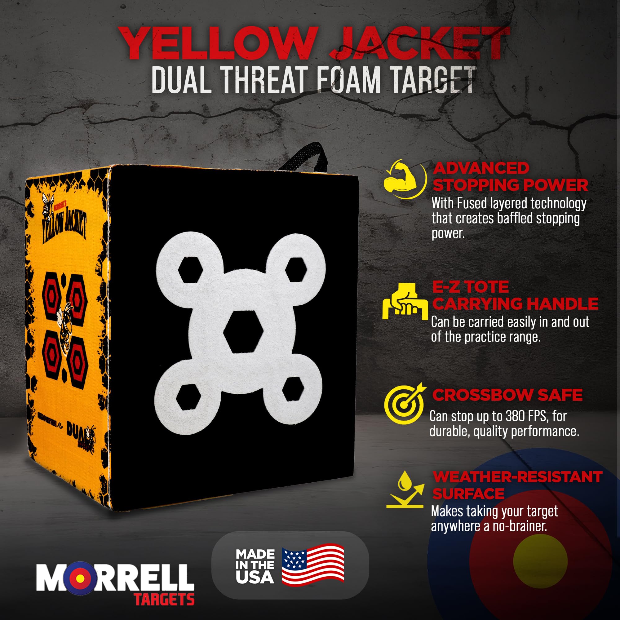 Morrell 380 FPS Weatherproof Foam Archery Target - 2 Pack for Outdoor Practice