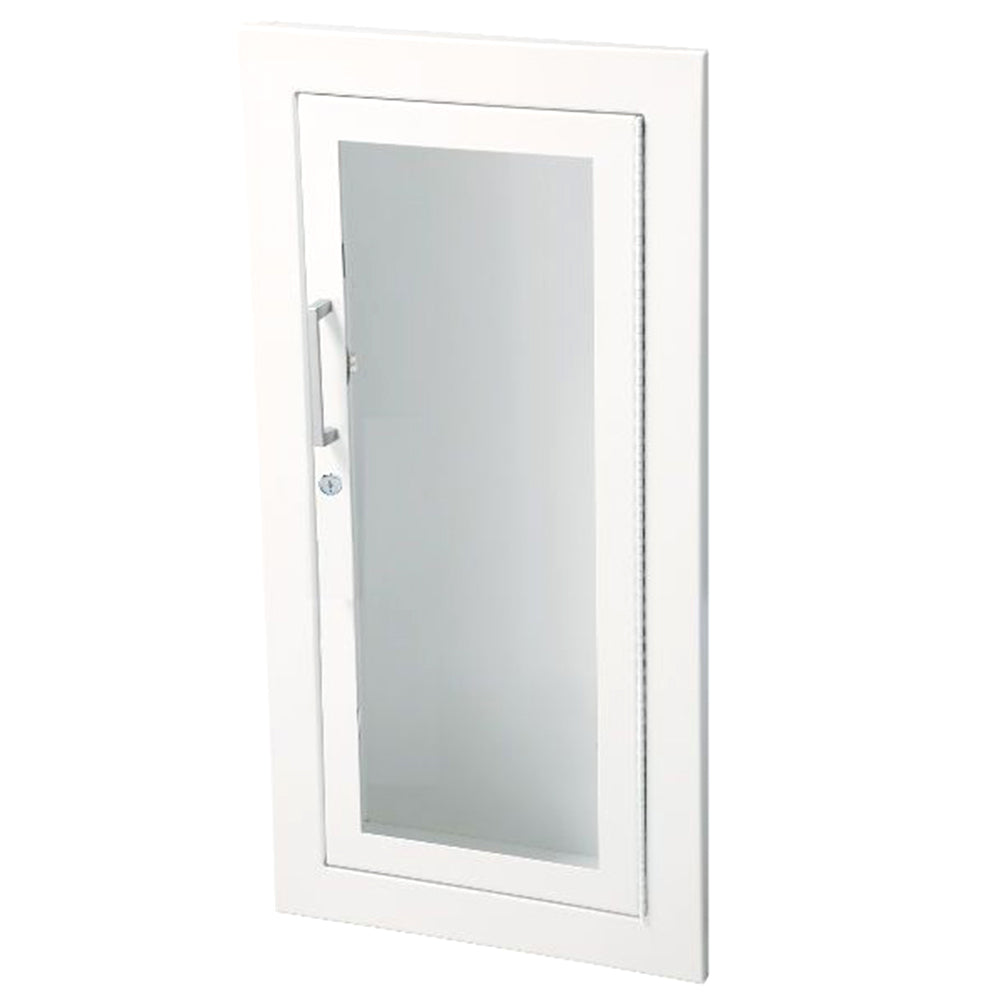 JL Industries 1015G10FX2 Ambassador Fire Extinguisher Cabinet - Full Glass Door with Pull Handle & SAF T LOK Fire Rated - Ideal for Offices, Schools, and Commercial Buildings
