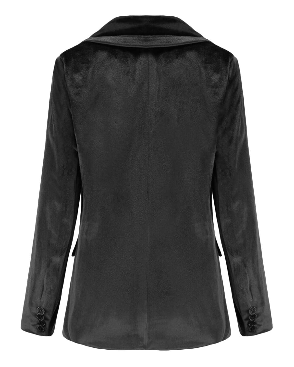 Wemaliyzd Women's Velvet Blazer Jacket - Slim Fit Single Button Office Blazer for Professional Women | Perfect for Business Meetings, Work Attire & Formal Events