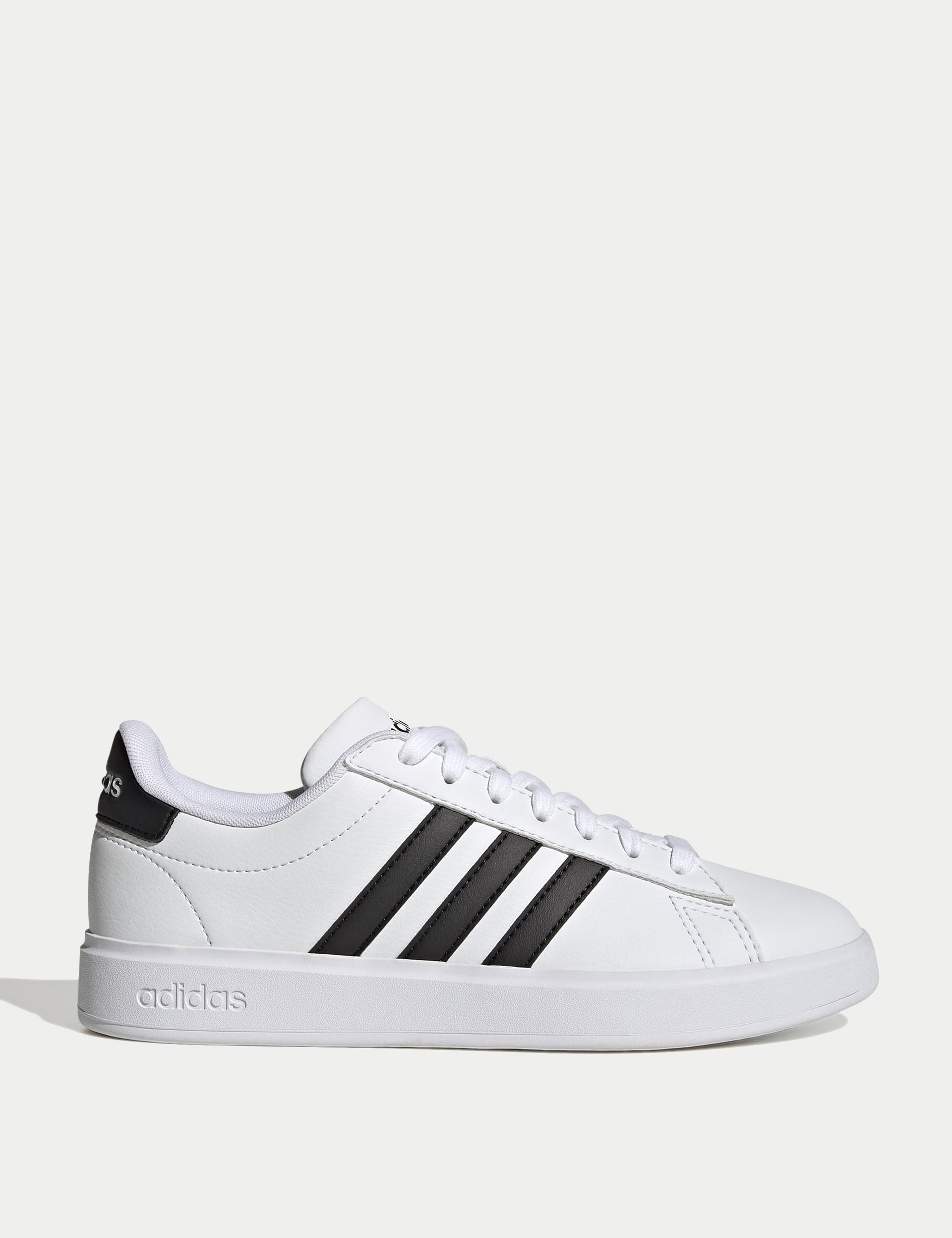 Grand Court Cloudfoam Comfortable Lifestyle Sneakers - White/Black Colorway - Perfect for Casual Wear, Walking & Everyday Comfort