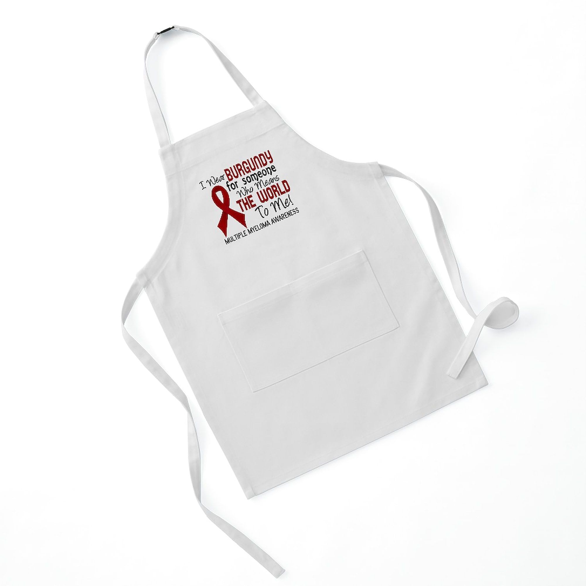 Multiple Myeloma Awareness Baking Apron - 'Myeloma Means the World to Me' Design - Perfect for Family Baking & Cancer Support Activities