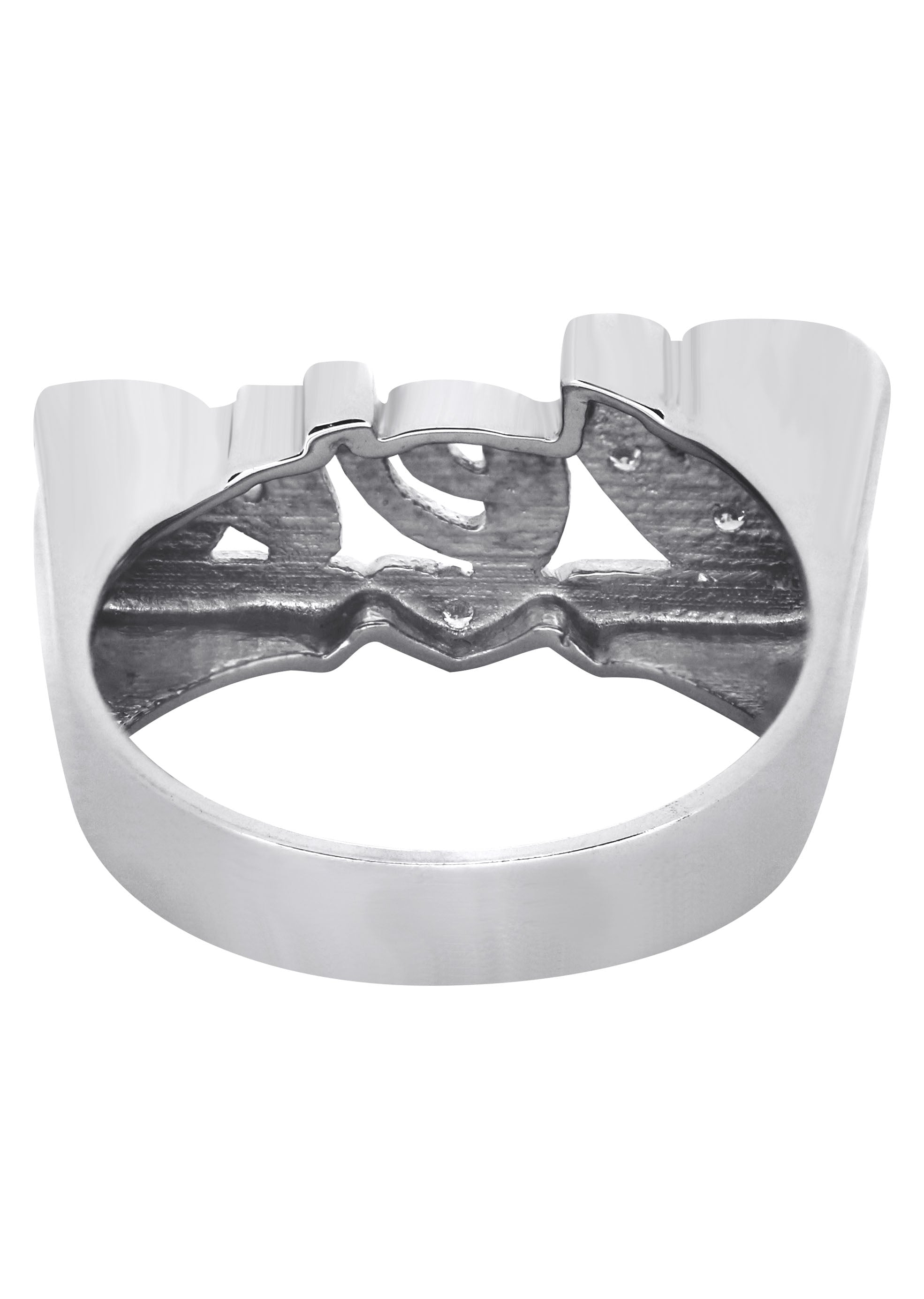 14K White Gold Diamond Name Ring for Women - Custom Engraved Personalized Jewelry Gift (Approx. 4.3 Grams) | Perfect for Anniversary, Birthday & Valentine's Day
