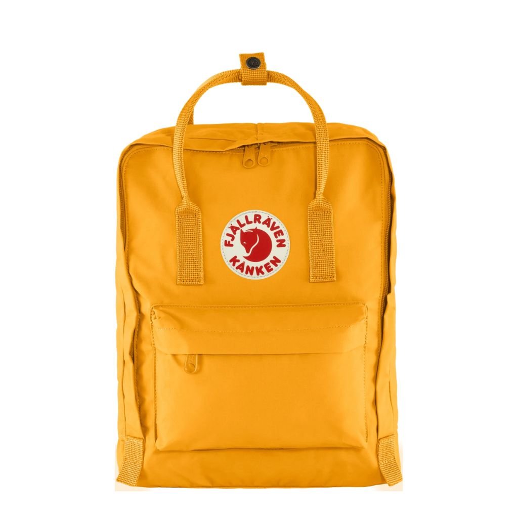 Fjallraven Kanken Backpack - Classic Laptop Backpack for School & Travel, Warm Yellow, Water-Resistant & Durable - Perfect for Students, Hiking & Daily Commute