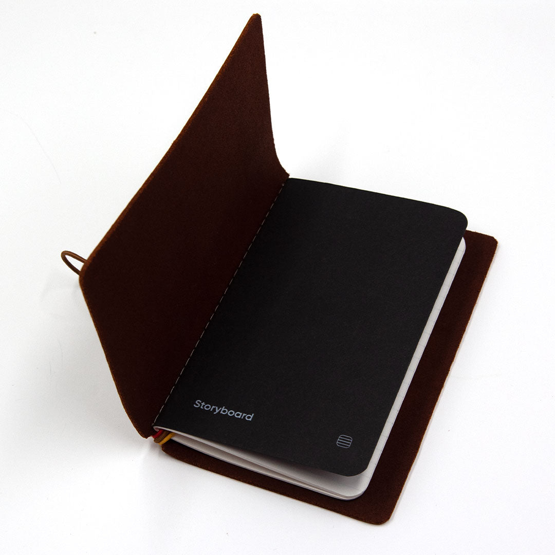 Refillable Leather Notebook with Tomoe River Paper - Ruled Endless Pocket Explorer for Journaling, Note Taking & Travel Writing