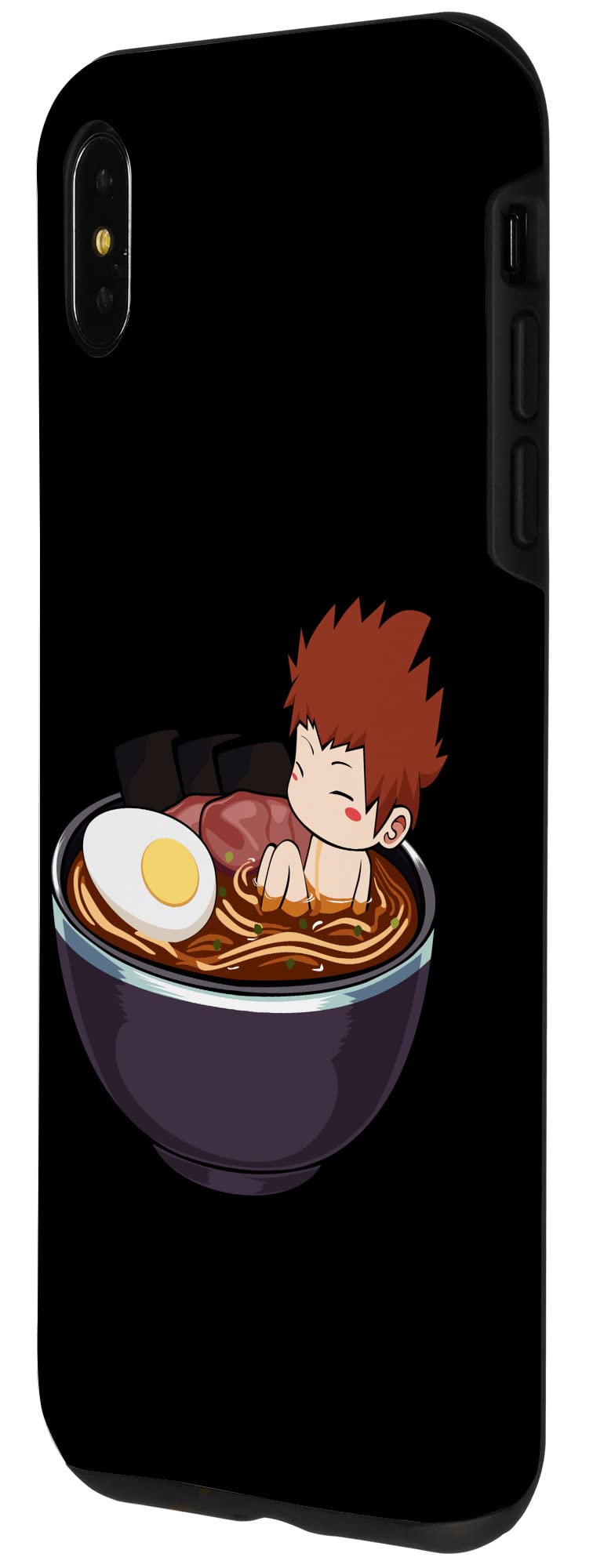 iPhone XS Max Anime Ramen Boy Case - Japanese Noodle Soup Lover Phone Cover for Anime Fans, Food Enthusiasts - Perfect for Daily Use, Cosplay & Gift Giving