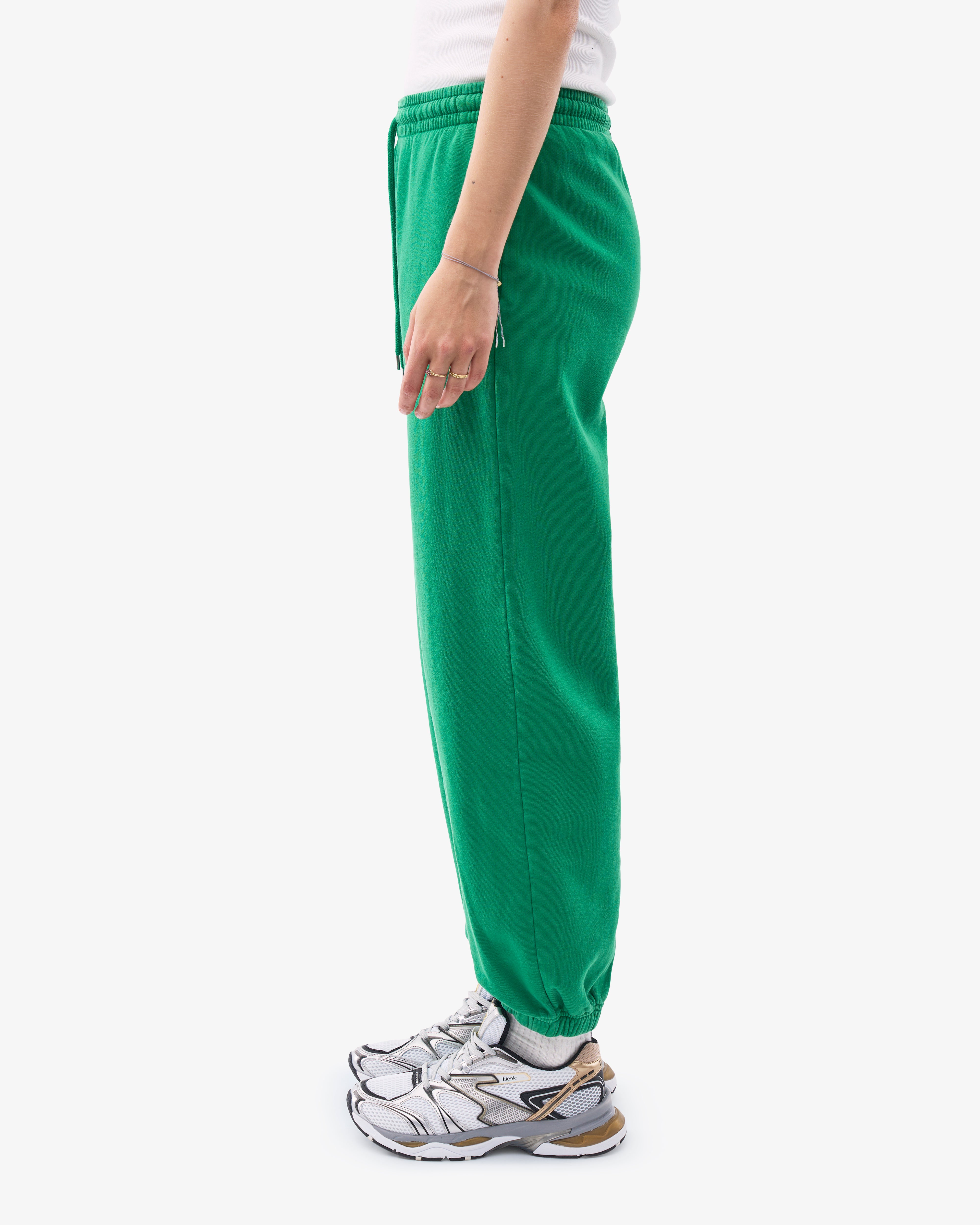 Organic Relaxed Sweatpants for Women - Soft Comfortable Lounge Pants in Kelly Green - Perfect for Yoga, Home Wear and Casual Outfits