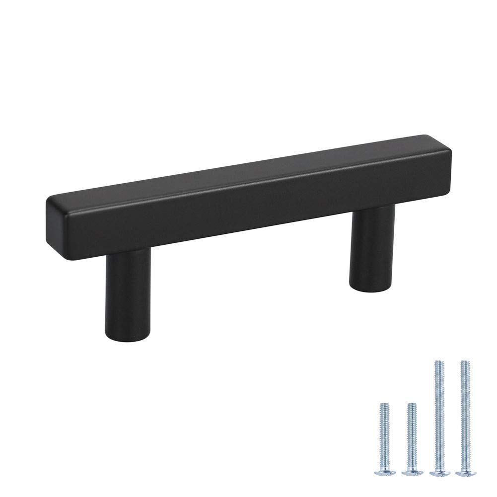 Peaha 2.5 Inch Black Stainless Steel Cabinet Drawer Pulls - PHJ22BK64 | Modern Kitchen Cabinet Handles, Dresser Knobs & Desk Drawer Handles for Home Office & Bathroom Storage Solutions