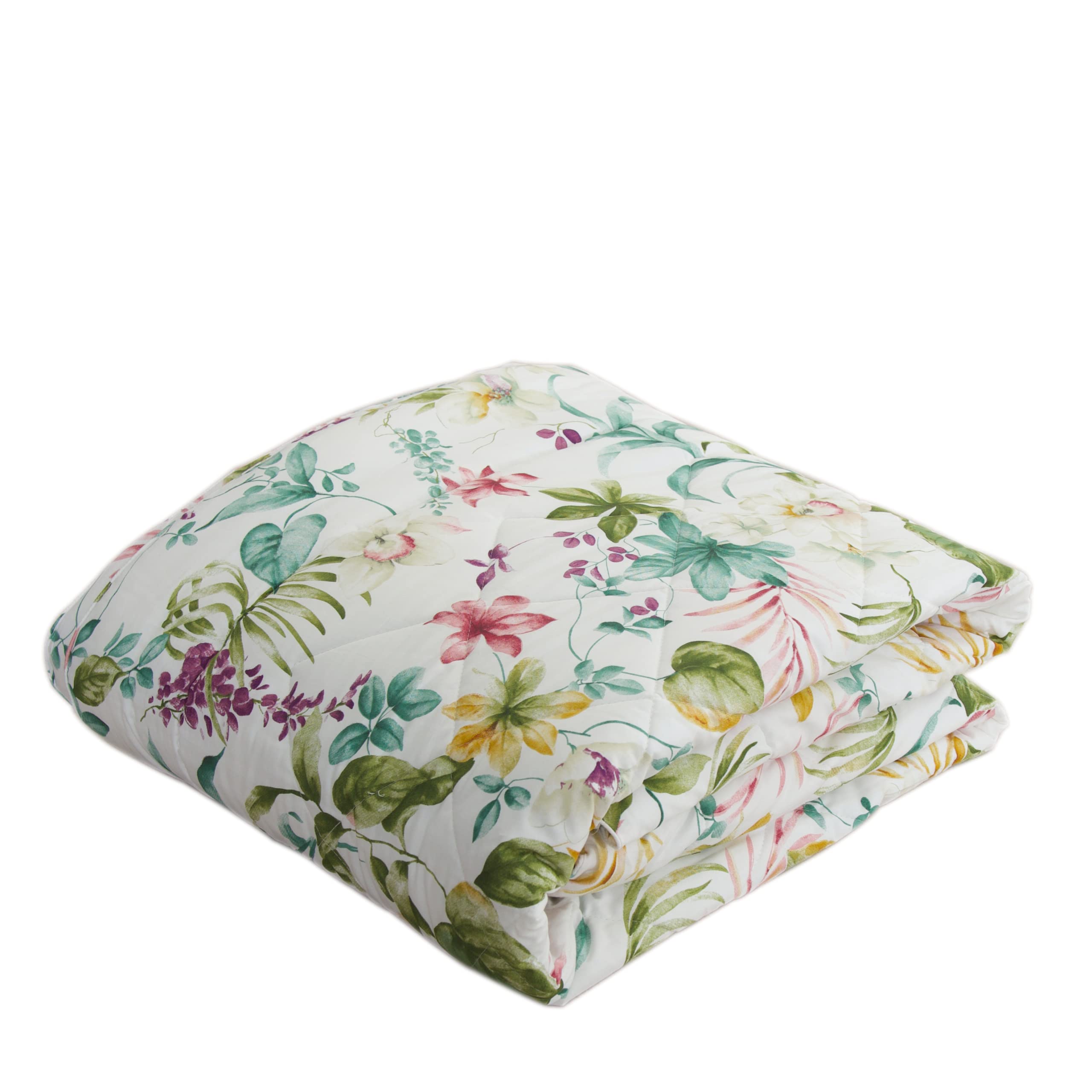 FADFAY White Floral King Size Comforter Set - 100% Cotton Reversible Duvet Cover with Soft Microfiber Fill, 3-Piece Lightweight All Season Bedding | Perfect for Master Bedroom, Guest Room & Cozy Home Decor