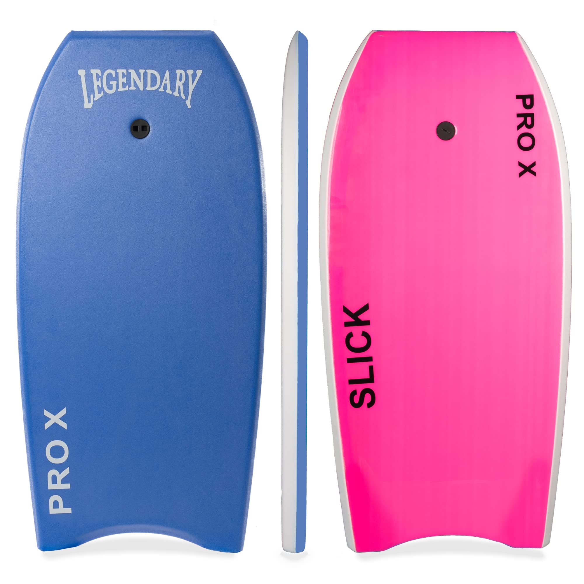 **Legendary Pro X Bodyboard - Premium Boogie Board for Kids & Adults with Hard Slick Bottom & EPS Core - Perfect for Beach Waves, Surfing & Water Sports**