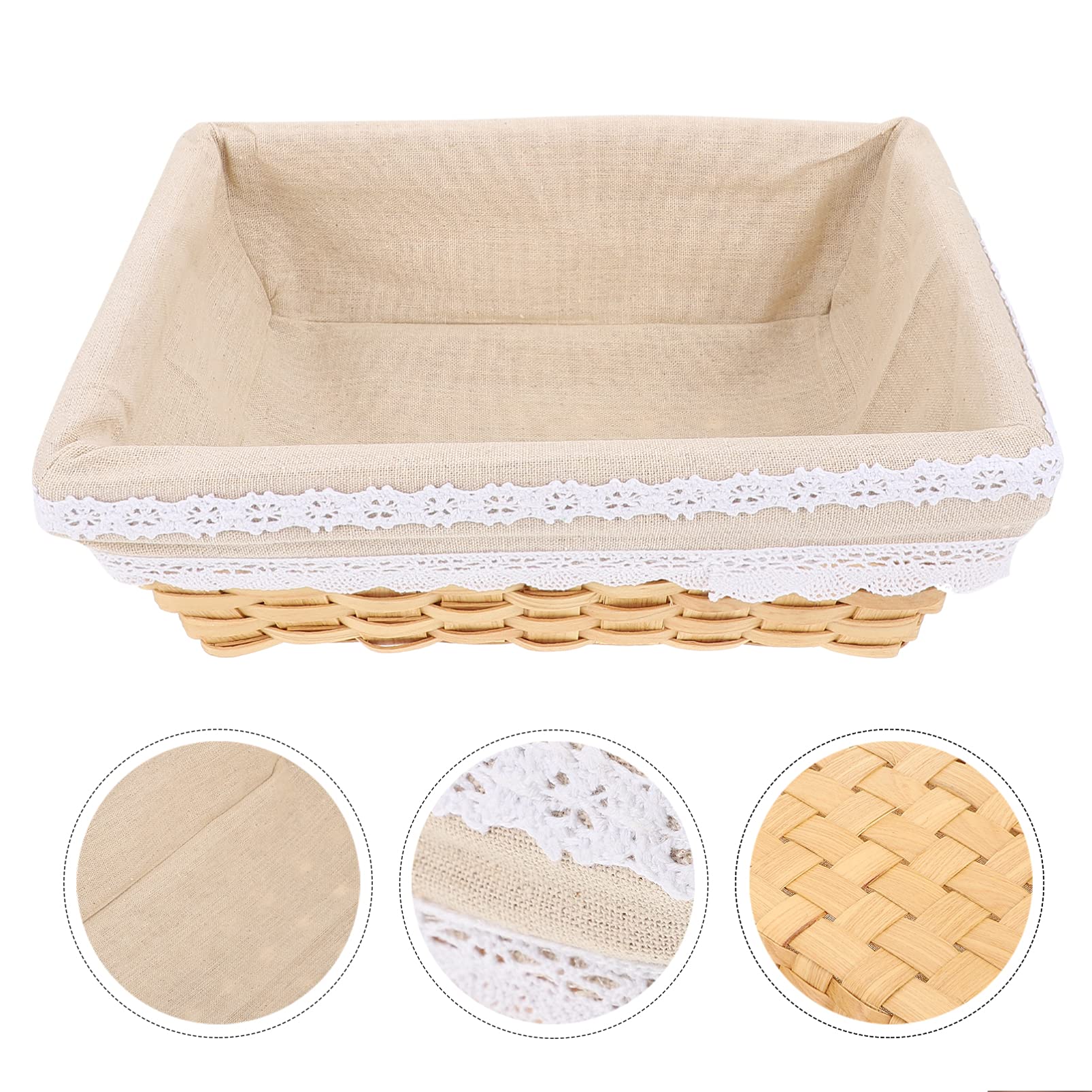 HEALLILY 1-Piece Seagrass Storage Basket - Decorative Tray for Makeup, Dining Room, Vegetables & Picnic | Small Object Organizer | Rattan Woven Container for Home & Office Organization