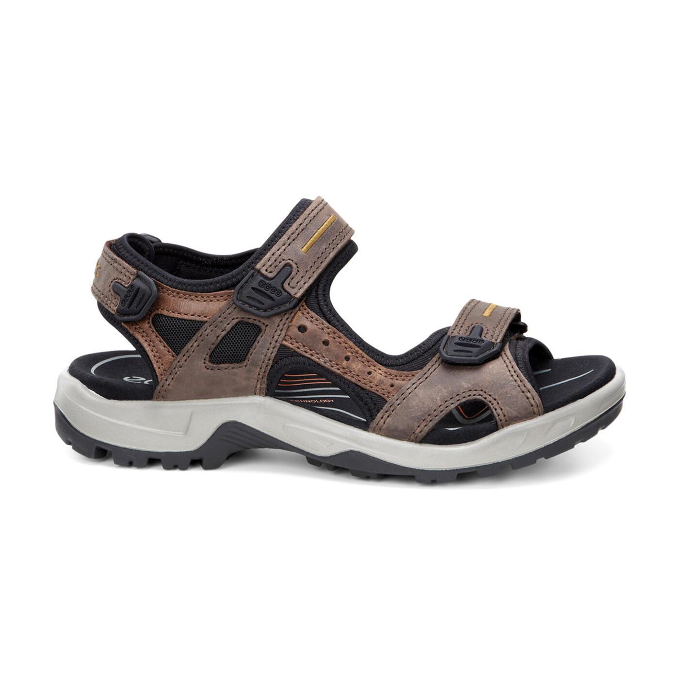 ECCO YUCATAN Men's Comfortable Leather Sandals - Breathable & Durable Outdoor Walking Shoes for Beach, Travel & Casual Wear
