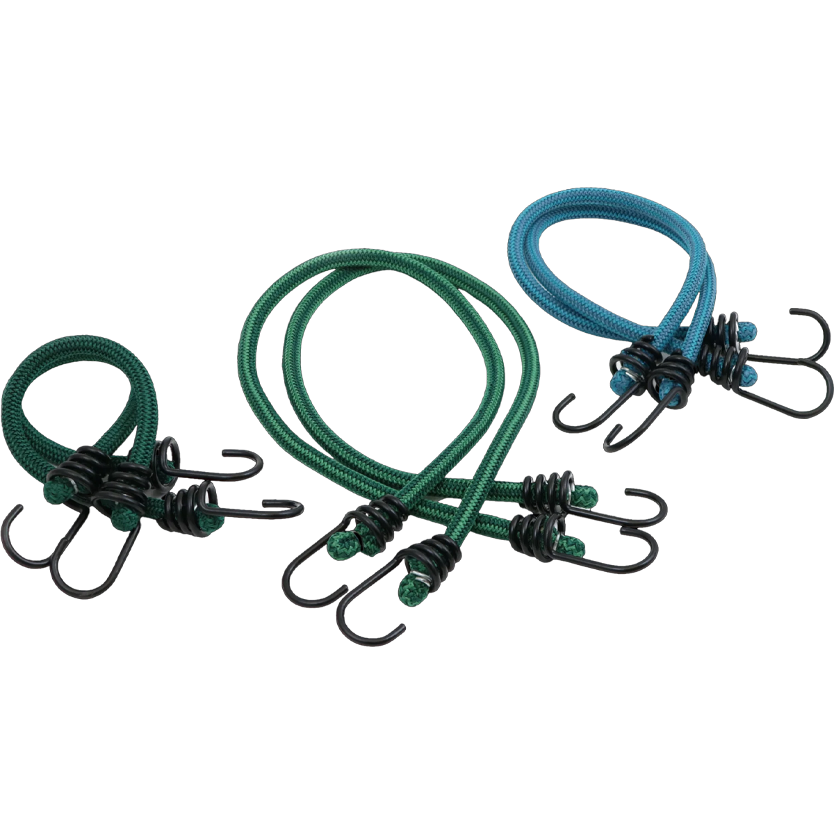 6 Pack Heavy Duty Bungee Cords with Hooks - Assorted Sizes & Colors for Camping, Truck Tie Downs, Storage, and Outdoor Gear Organization