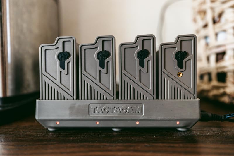 TACTACAM Reveal Lithium Cartridge 4-Port Fast Charger for Hunting Cameras - Perfect for Trail Cameras, Wildlife Monitoring & Outdoor Adventures