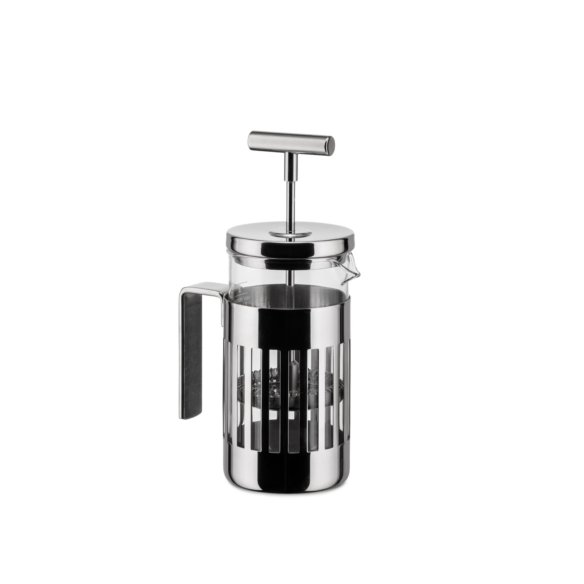 Alessi 9094/3 Stainless Steel 18/10 & Heat-Resistant Glass Stovetop Espresso & Coffee Maker - 3 Cup Capacity for Perfect Home Brewing | Ideal for Espresso, French Press & Filter Coffee Lovers
