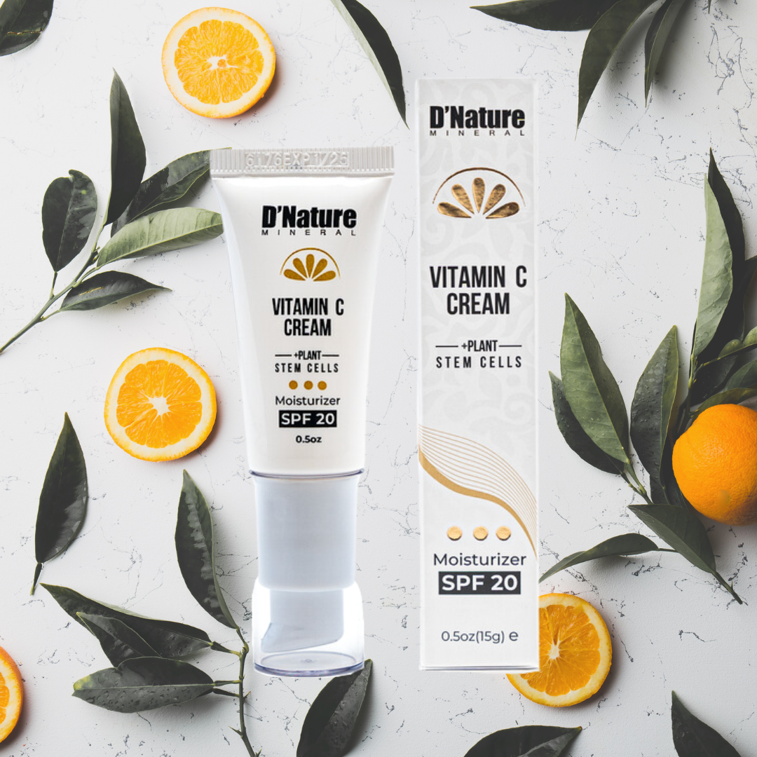Vitamin C Brightening Cream with SPF 20 - Anti-Aging & Hydrating Face Moisturizer for Daytime Use - Perfect for Dry Skin & Sun Protection