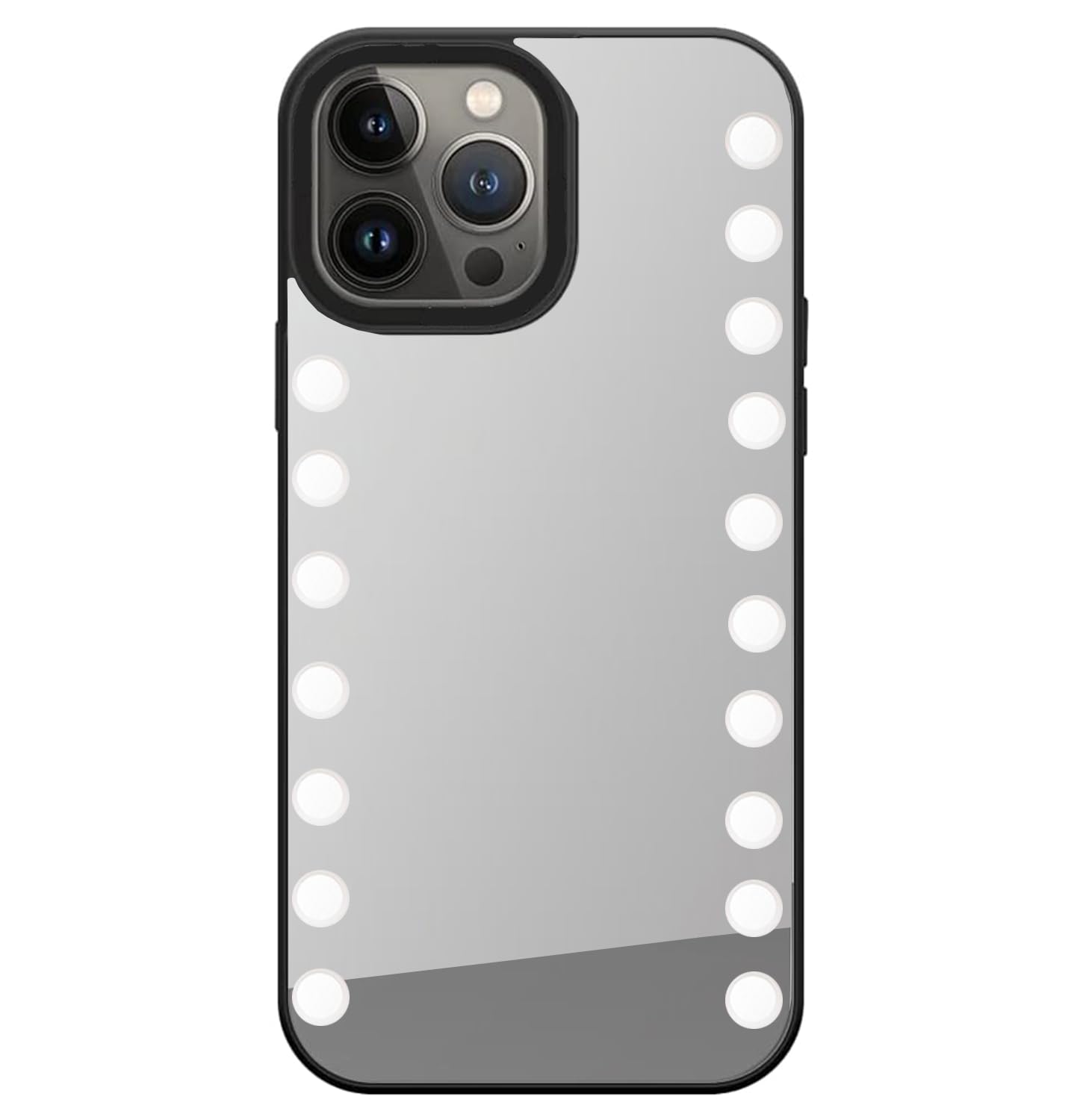 LED Selfie Phone Case for iPhone 12 Pro Max 6.7 inch - Dual Rechargeable Light Up Case with Front & Back Illumination - Perfect for Night Selfies, Parties & Low Light Photography (Black)