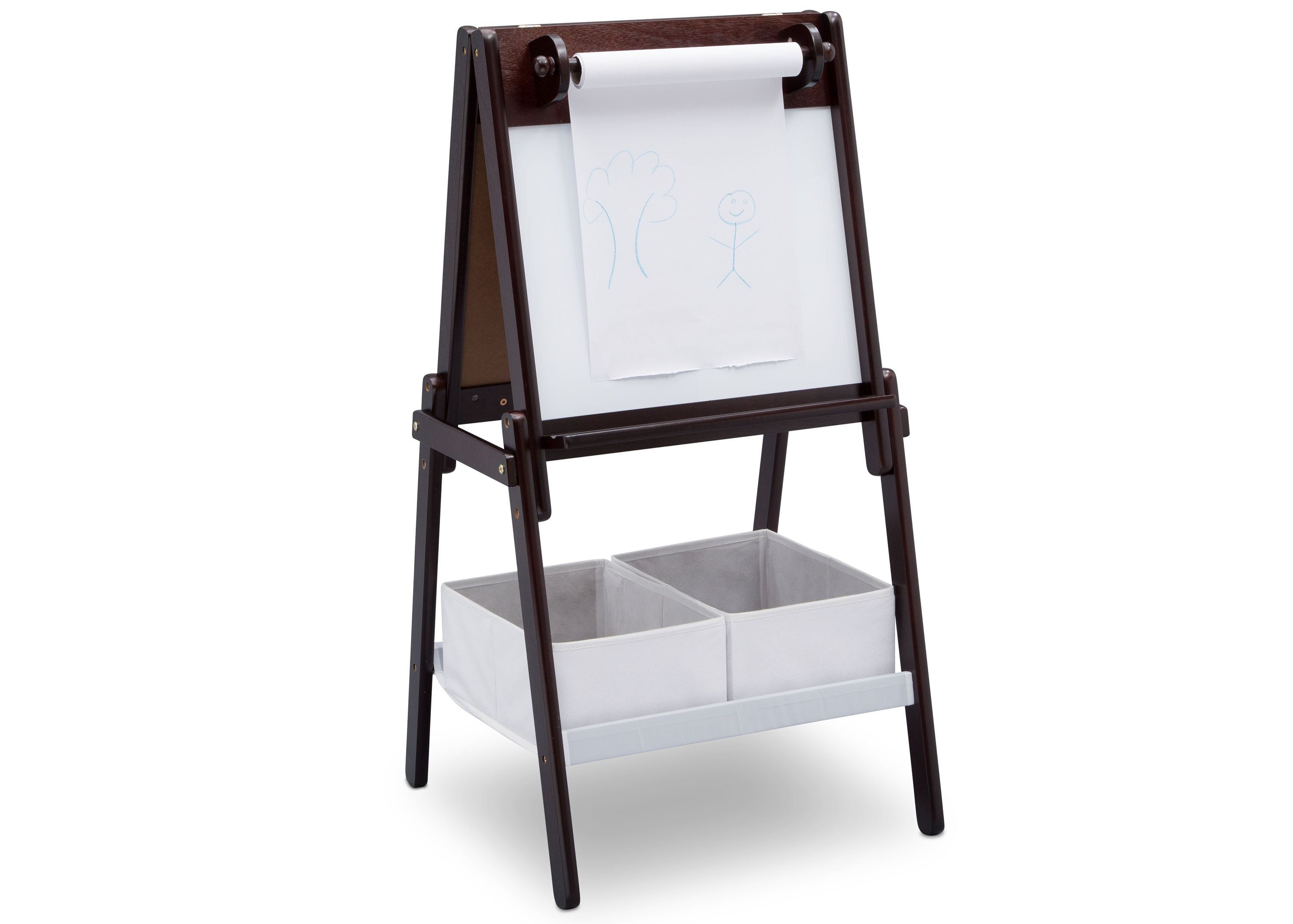 MySize Double Sided Storage Easel - Adjustable Kids Art Easel with Dry Erase & Chalkboard - Perfect for Home, Classroom & Preschool Learning Activities