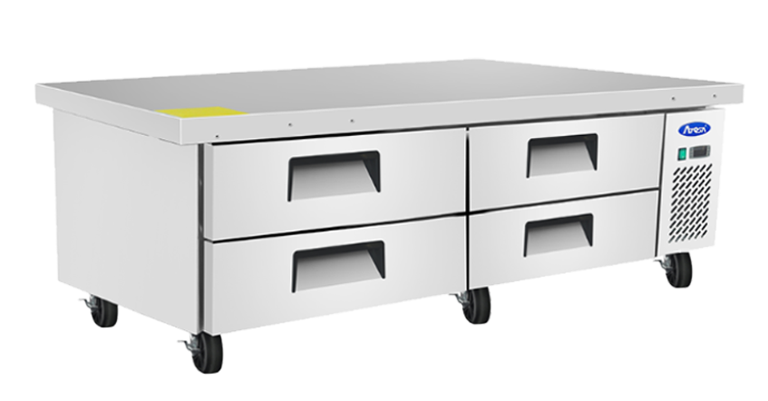 Atosa 72-Inch Stainless Steel Commercial Refrigerator with 4 Drawers - Perfect for Restaurant Kitchen, Catering, and Food Service Storage