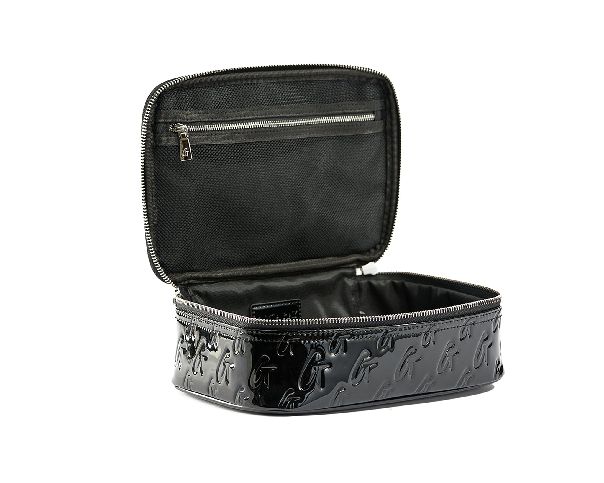 Monogram Toiletry Bag - Medium Size, Mirror Black - Perfect for Travel, Gym & Cosmetics Organization