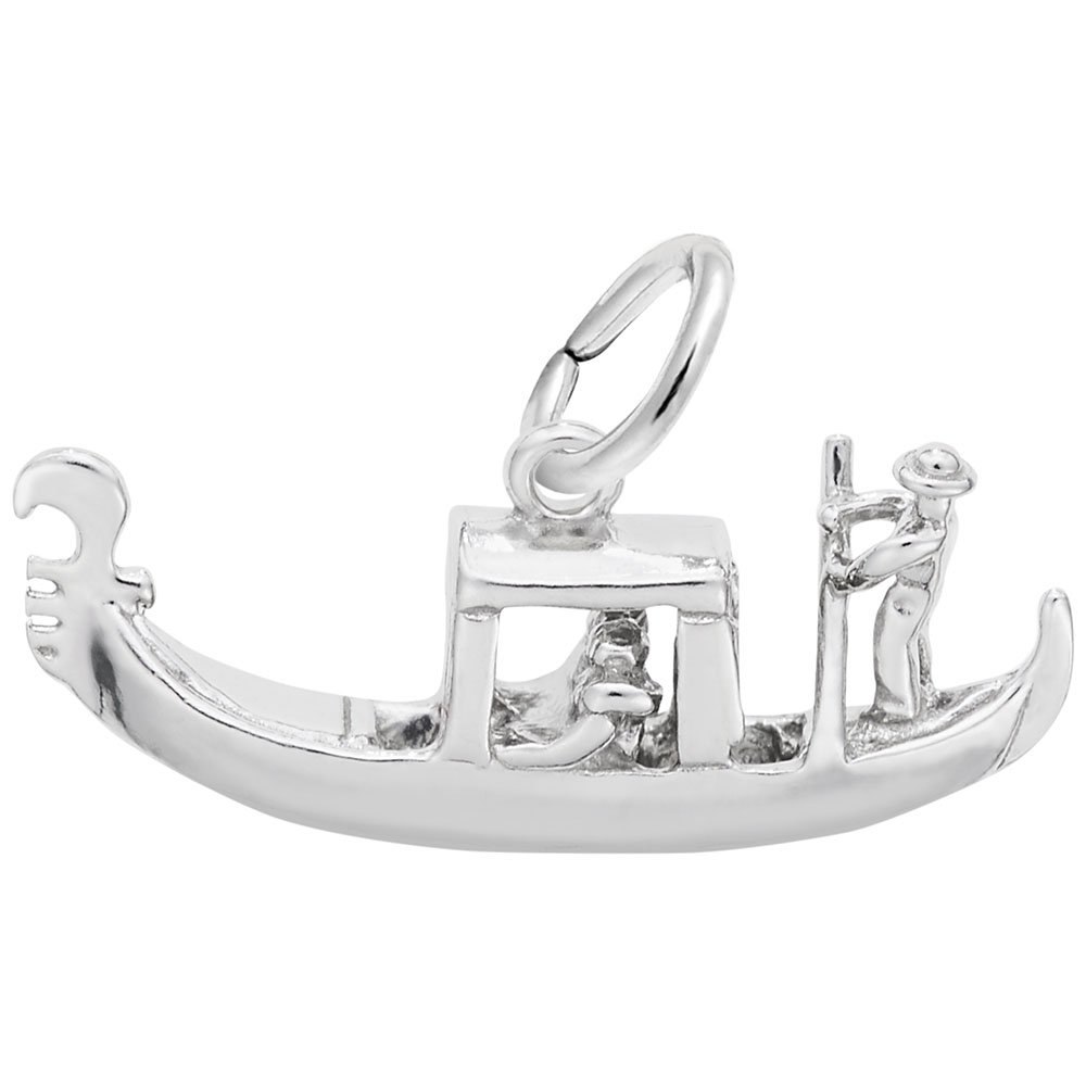Elegant Gondola Charm Pendant - Sterling Silver Charms for Bracelets & Necklaces - Perfect for DIY Jewelry Making & Gift Giving