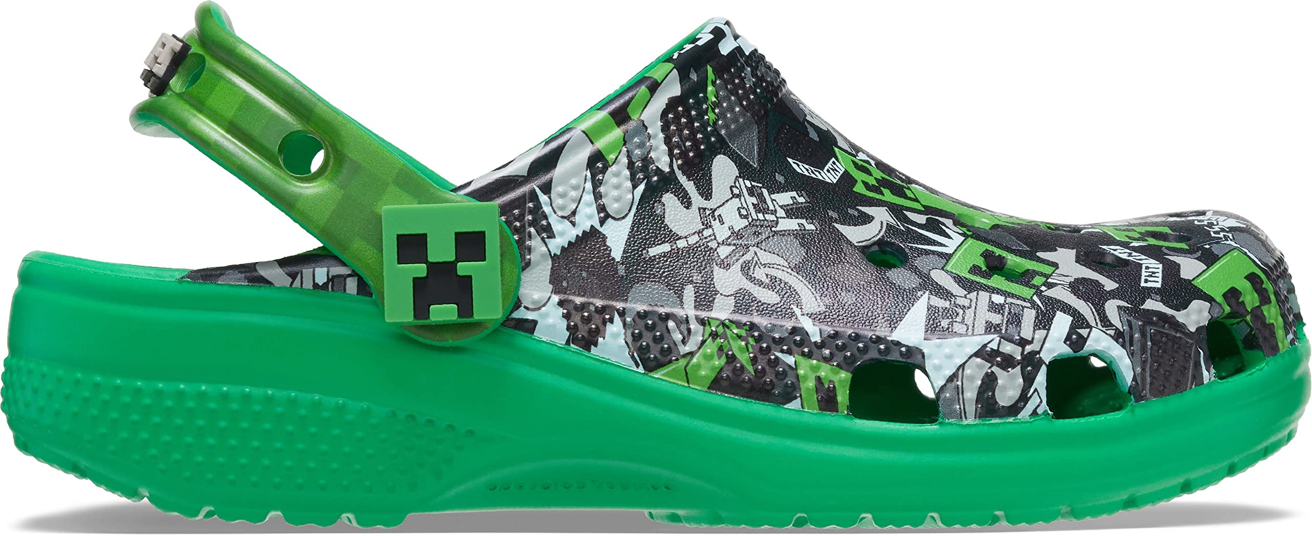 Crocs Unisex Kids Minecraft Classic Clogs | Lightweight Comfortable Slip-On Shoes for Boys & Girls | Perfect for School, Play & Outdoor Adventures