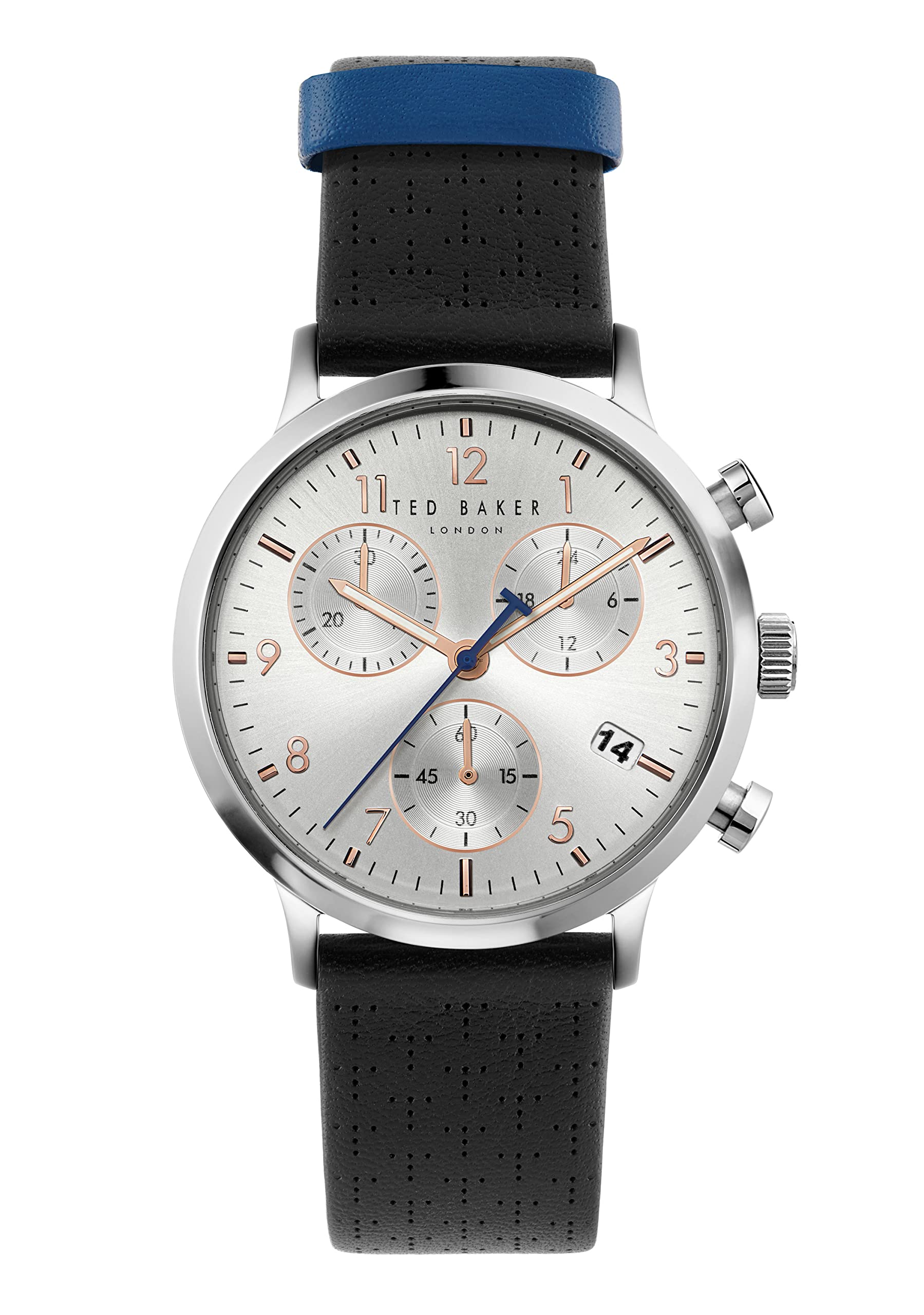 Ted Baker Men's Black Eco-Leather Strap Watch BKPCSS3019I - Stylish Casual & Dress Timepiece for Business, Office, and Special Occasions