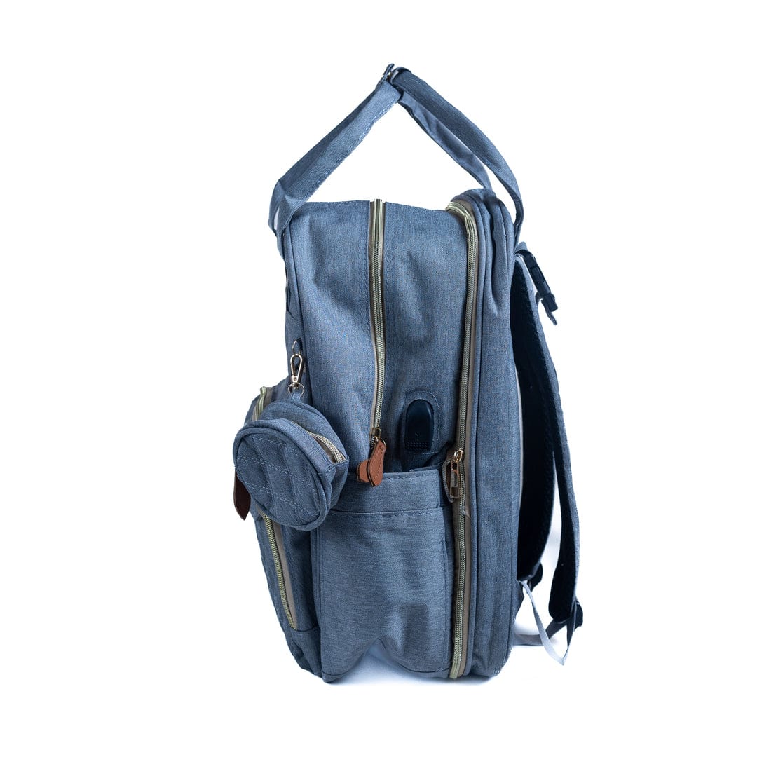 BabyBear Diaper Bag Backpack - Large Insulated Baby Bag with Changing Pad, Stroller Straps & Multiple Pockets for Travel, Daycare & Outings