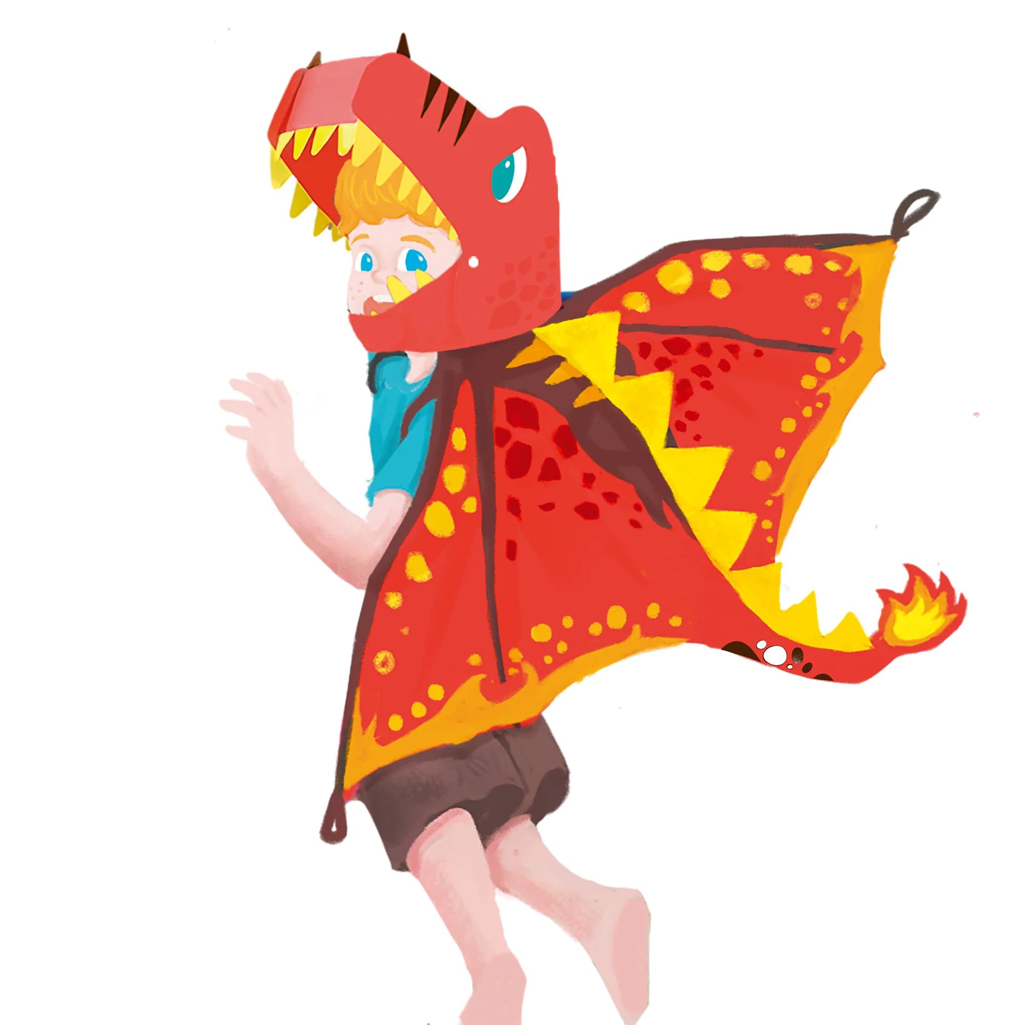 Magic Dragon Dress Up Costume for Kids Fantasy Play