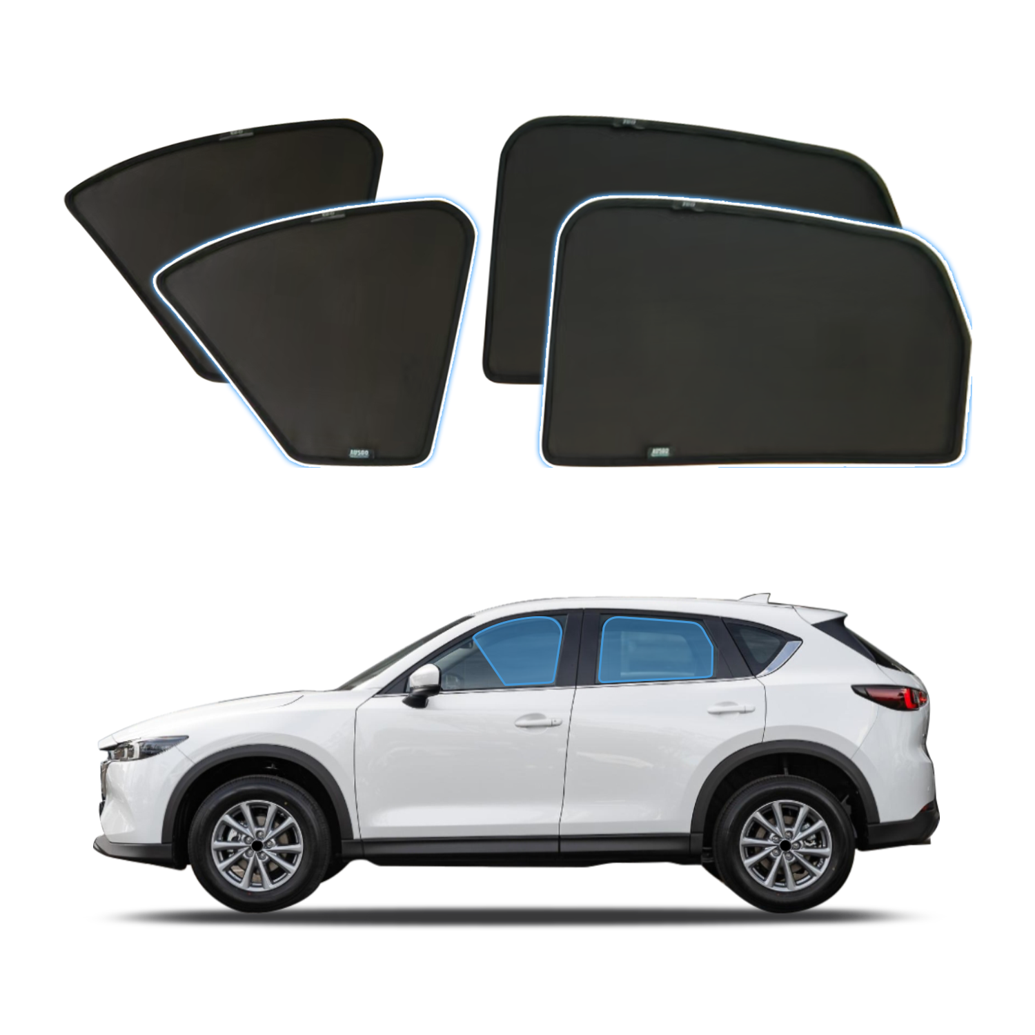 Magnetic Window Sun Shade for Mazda CX5 CX-5 KF Series (2017-2023) - UV Protection & Heat Blocking - Perfect for Summer Driving & Parking
