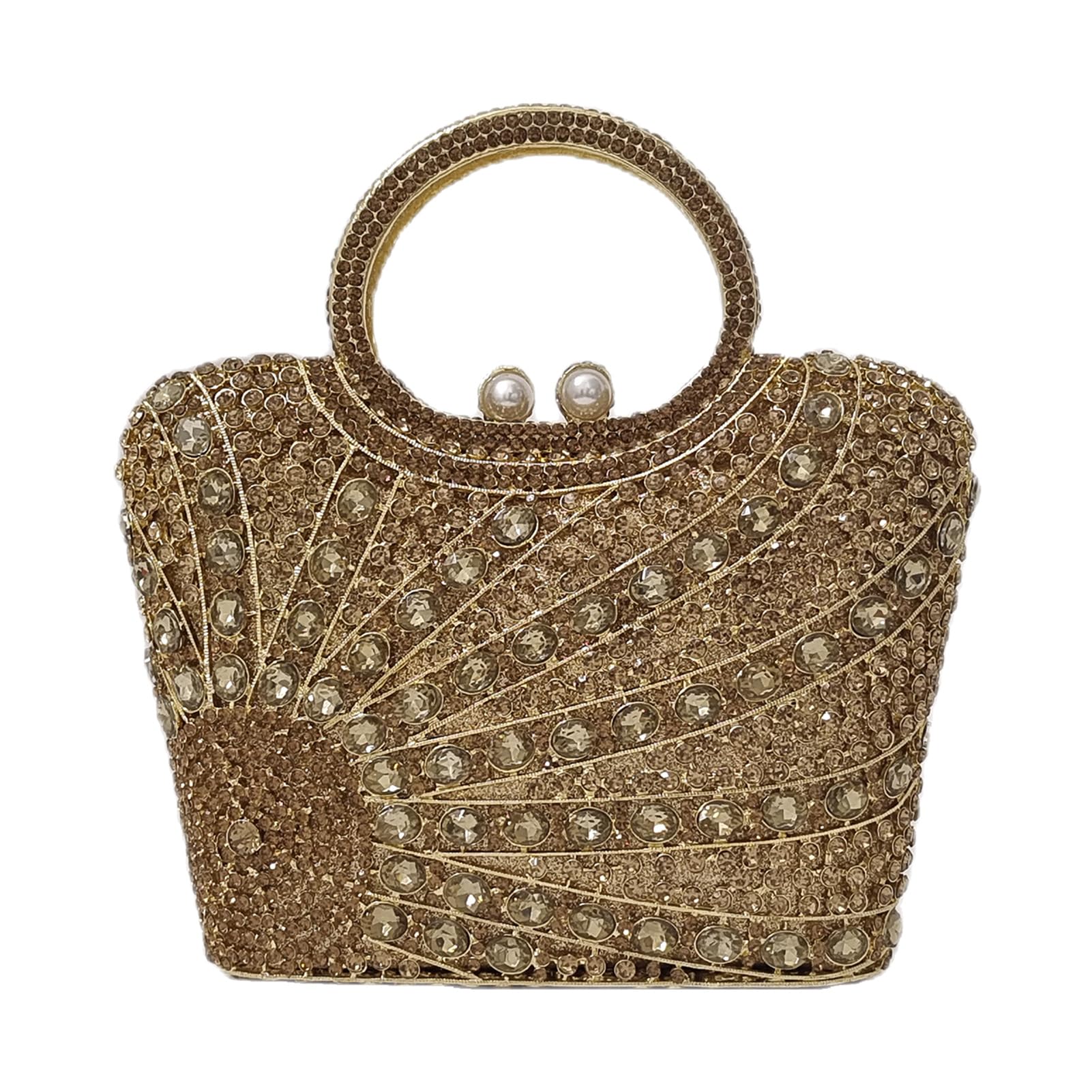 Elegant Crystal Basket Clutch for Women - Rhinestone Evening Bag for Wedding, Formal Party & Banquet | Perfect for Prom, Bridal Shower & Special Occasions