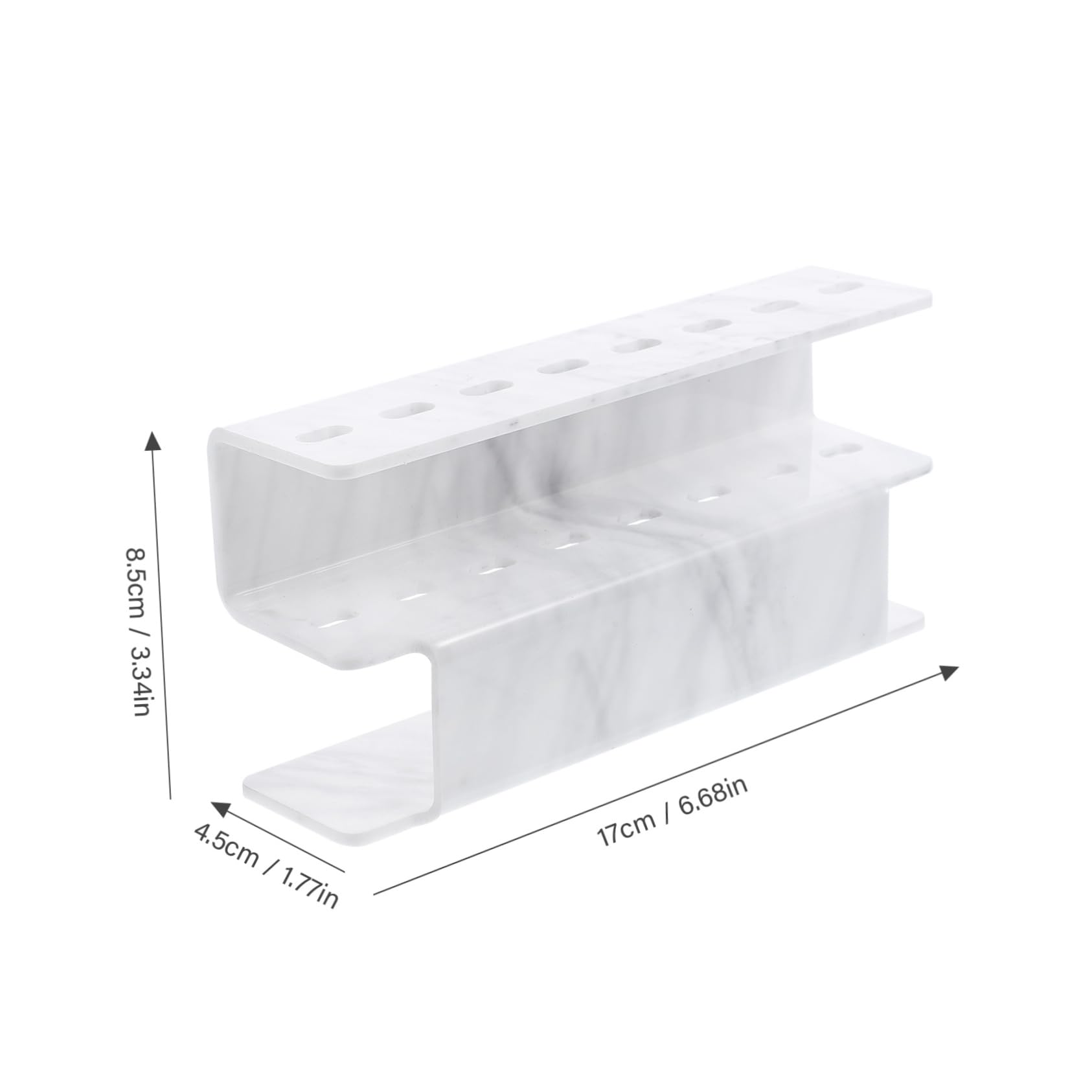 Luxshiny Acrylic 8-Hole Lash Tweezers Storage Rack - Marble Pattern Makeup Tools Holder for Eyelash Extension Tweezers Stand | Perfect for Salon, Beauty Studio & Home Makeup Organization
