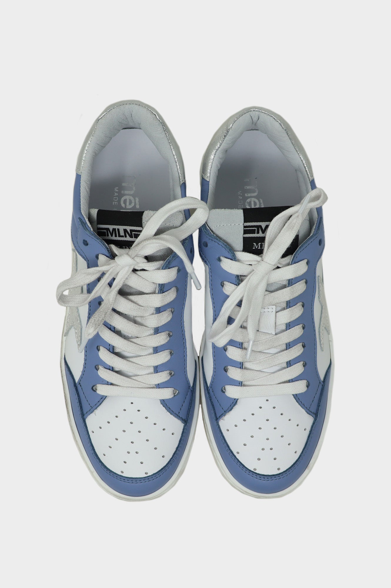 Vintage Star Print Sneakers for Women - Blue & White Retro Casual Shoes | Perfect for Everyday Wear, Street Style & Fashion Outfits