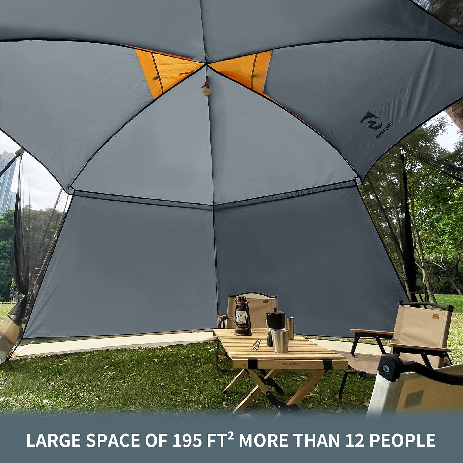 UPF 50+ Mosquito Net Tent with Waterproof Canopy & Sidewalls - Easy Setup Screen House for Patio, Backyard, Camping & Outdoor Activities (Khaki) - Perfect for Picnics, Beach Trips and Garden Relaxation
