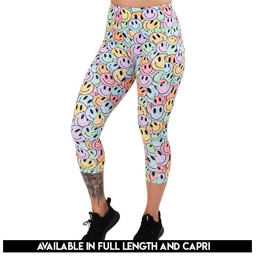 Posi Vibes High Waist Yoga Leggings for Women - Comfortable Workout Pants with Pockets - Perfect for Yoga, Running, Gym & Lounge