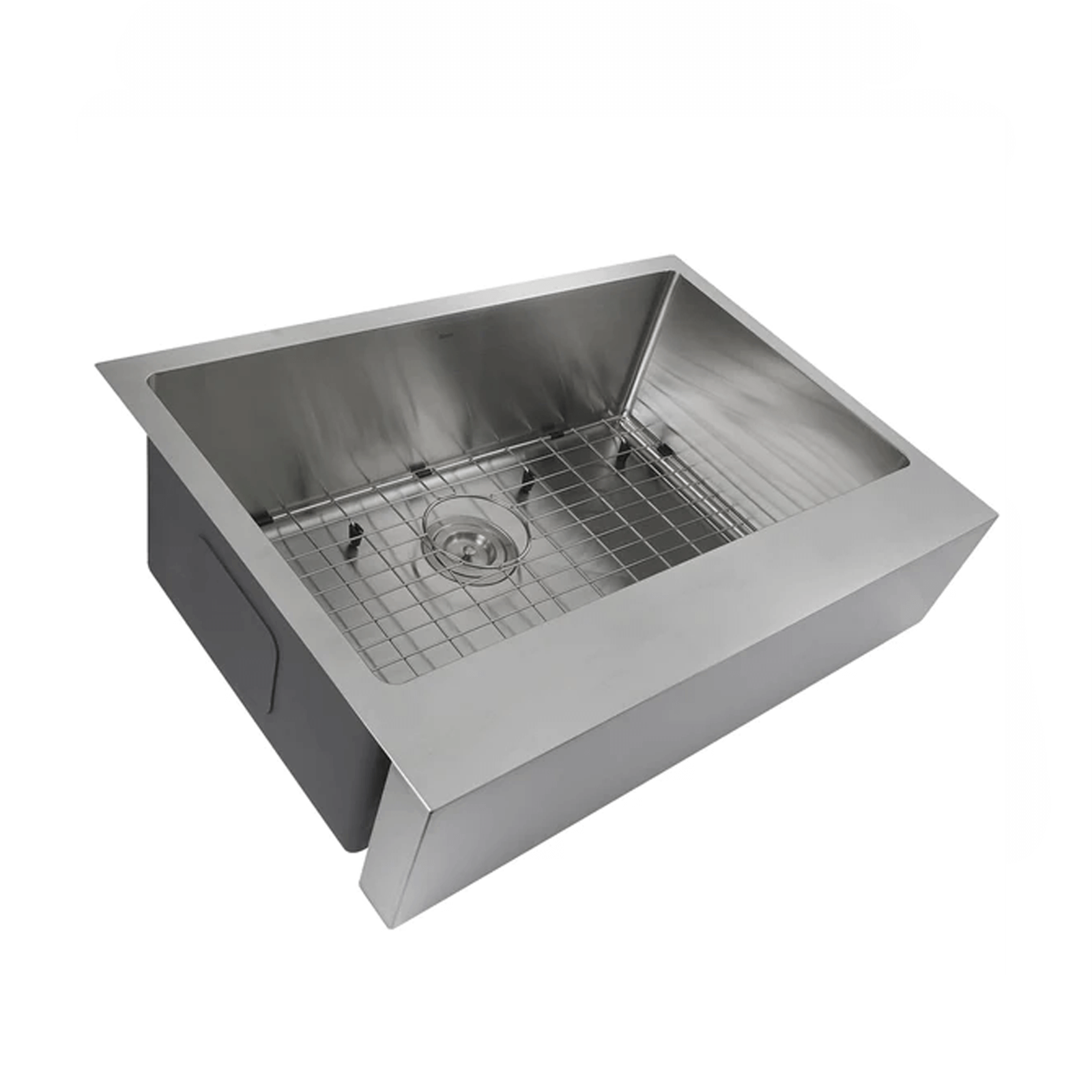 Allora USA KH 2721 10 S R15 FR Farmhouse Retro Kitchen Sink - Vintage Style Stainless Steel Single Bowl Sink for Rustic & Modern Kitchens | Perfect for Country Homes, Airbnb Renovations & Restaurant Use