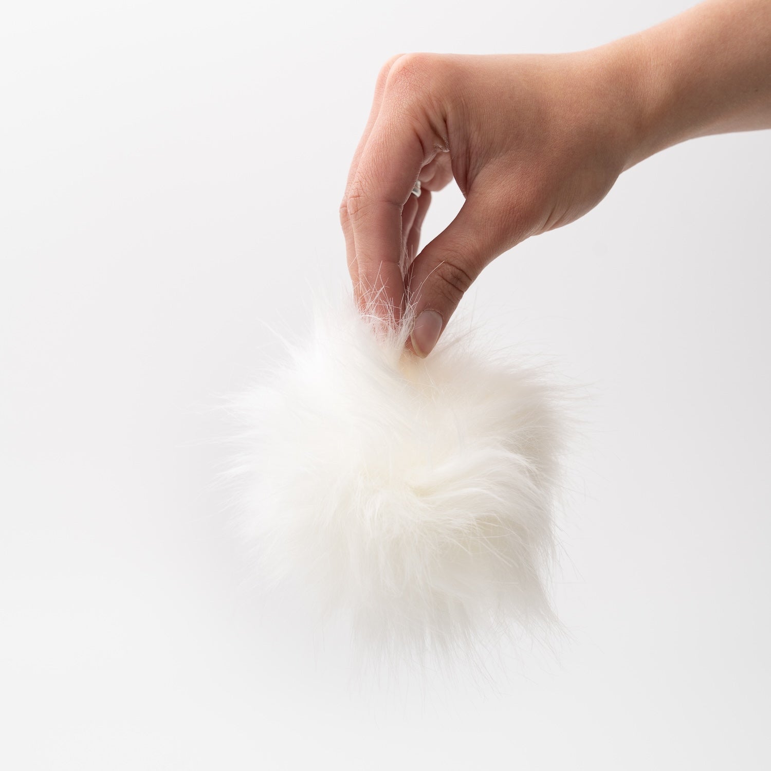 Pink, Black & Cream Fur Pom Pom - Soft & Fluffy Decorative Accessory for Hats, Scarves, Bags & DIY Crafts