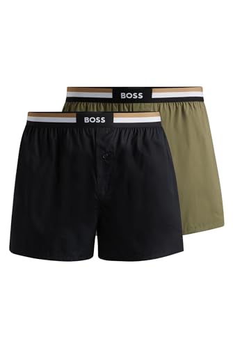 BOSS Men's 2-Pack Boxer Shorts - Soft Cotton Breathable Underwear for Everyday Comfort - Perfect for Workout, Sleep & Casual Wear