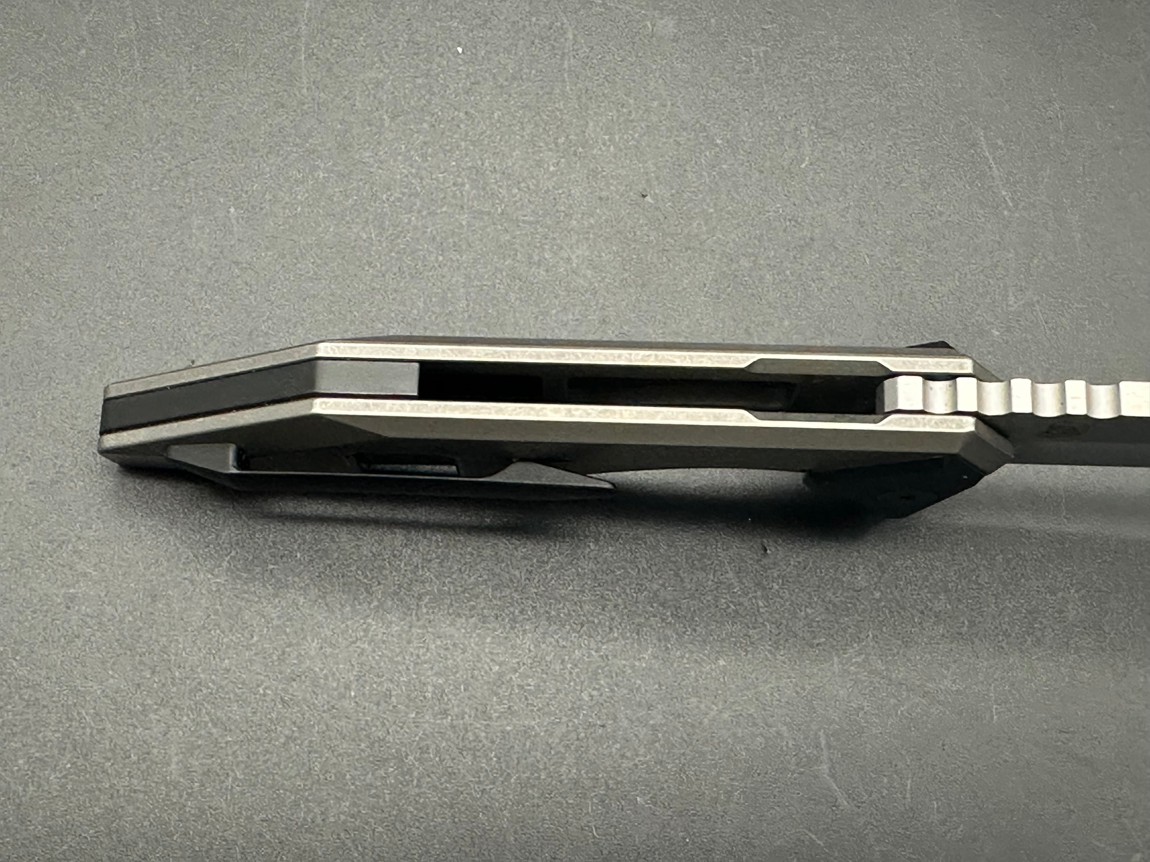 Arcane Necronaut Titanium Handle Folding Knife with M390 Steel Blade - Perfect for Outdoor Camping, Survival, and Everyday Carry (EDC)