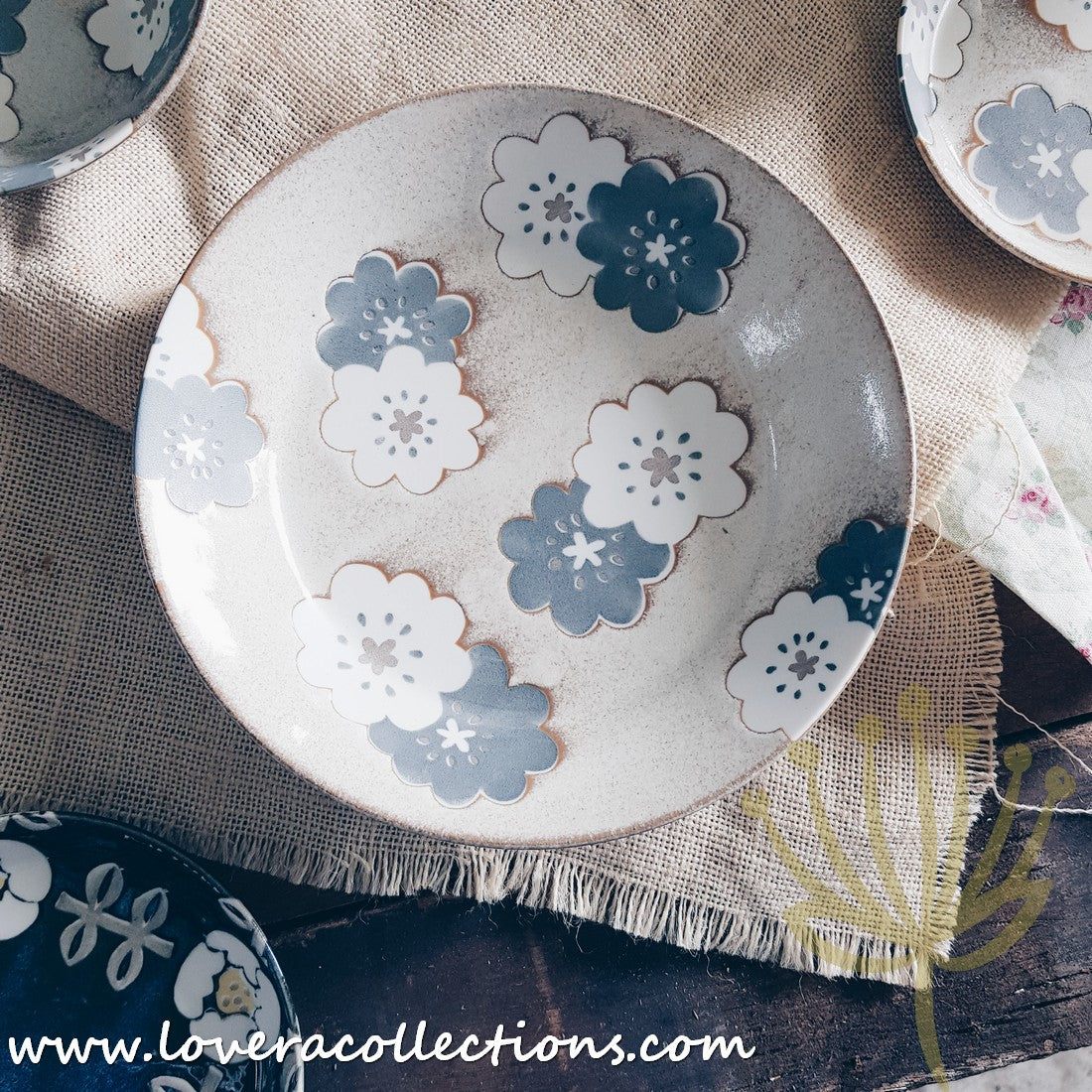 Aito Japan Nordic Floral Dinnerware Set - 60% Off Sale - Elegant Plates, Bowls & Cups for Home Dining, Wedding Registry & Gift Giving