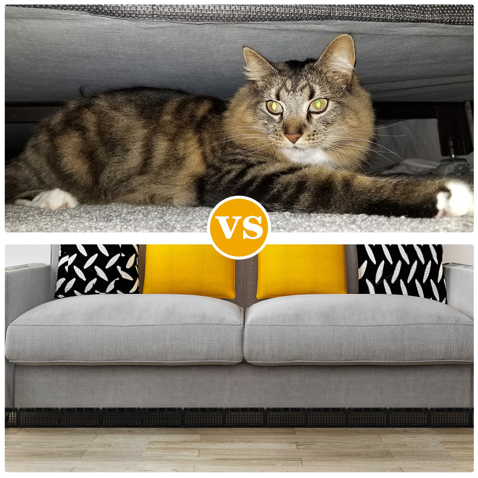 12-Pack Under Couch & Bed Blocker for Pets - 6.7