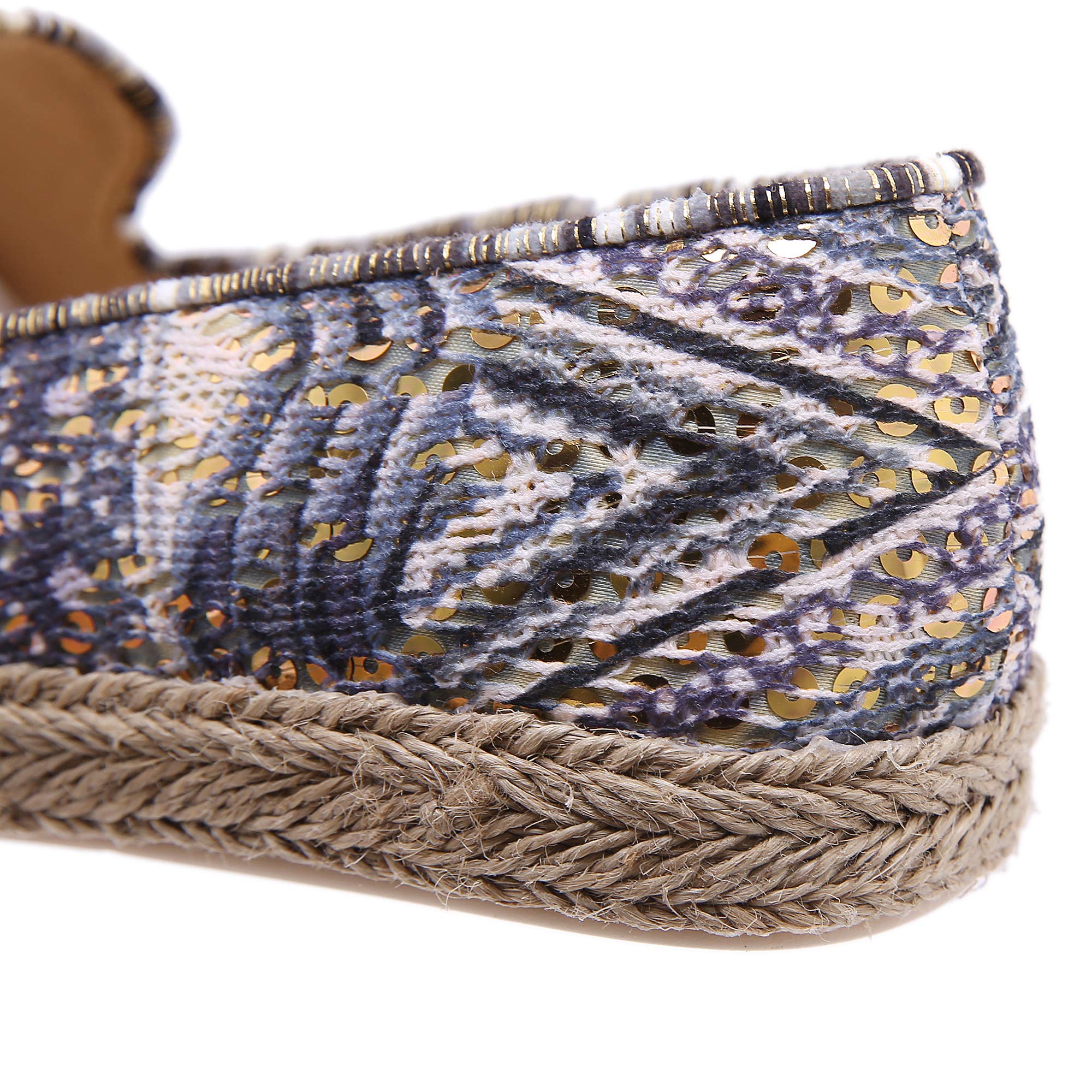 CrazycatZ Women's Sequin Loafers - Sparkly Slip-On Espadrille Flats for Women | Bohemian Fashion Sneakers for Casual Wear, Office & Party Outfits