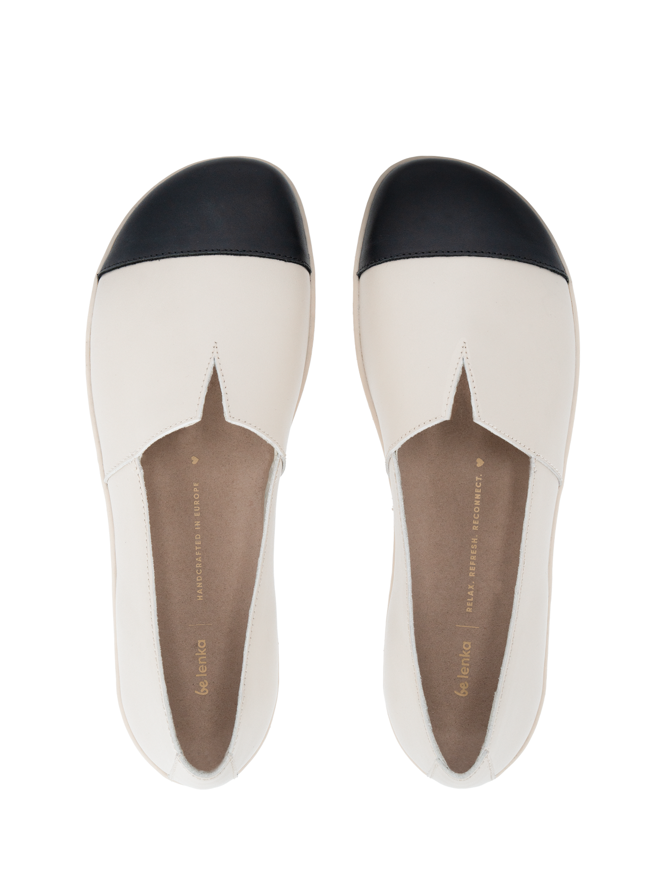 Barefoot Moccasins for Women - Be Lenka Rosaluna Light Beige Soft Leather Minimalist Shoes | Indoor/Outdoor Comfort for Home, Office & Travel